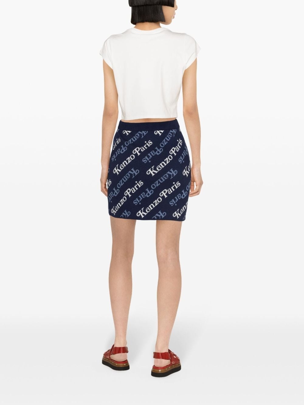 Verdy logo-intarsia miniskirt - 4