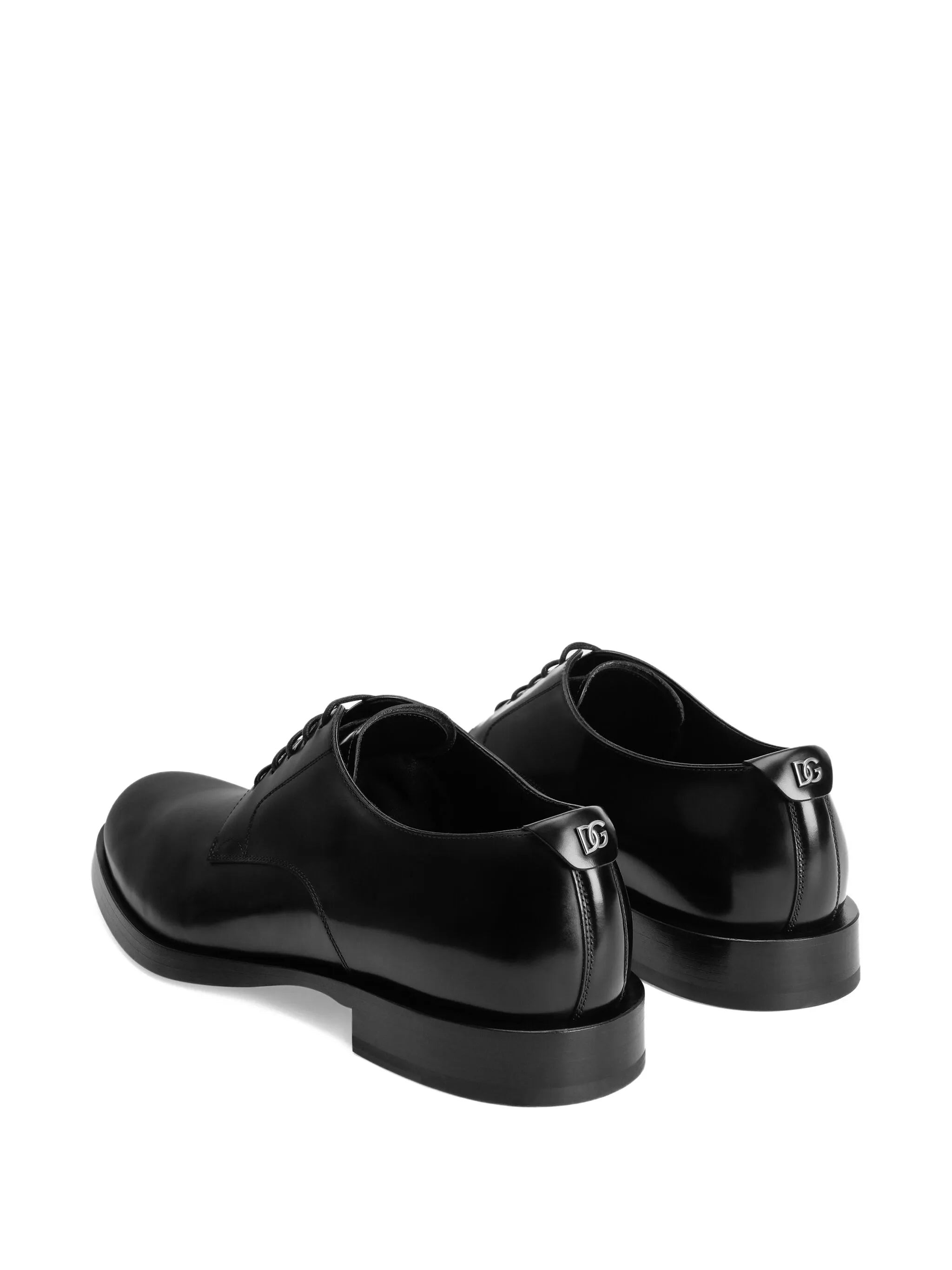 lace-up leather derby shoes - 5
