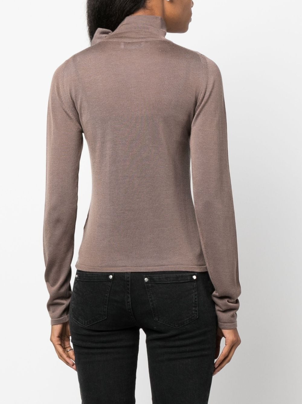 floral-appliquÃ© fine-knit T-shirt - 4