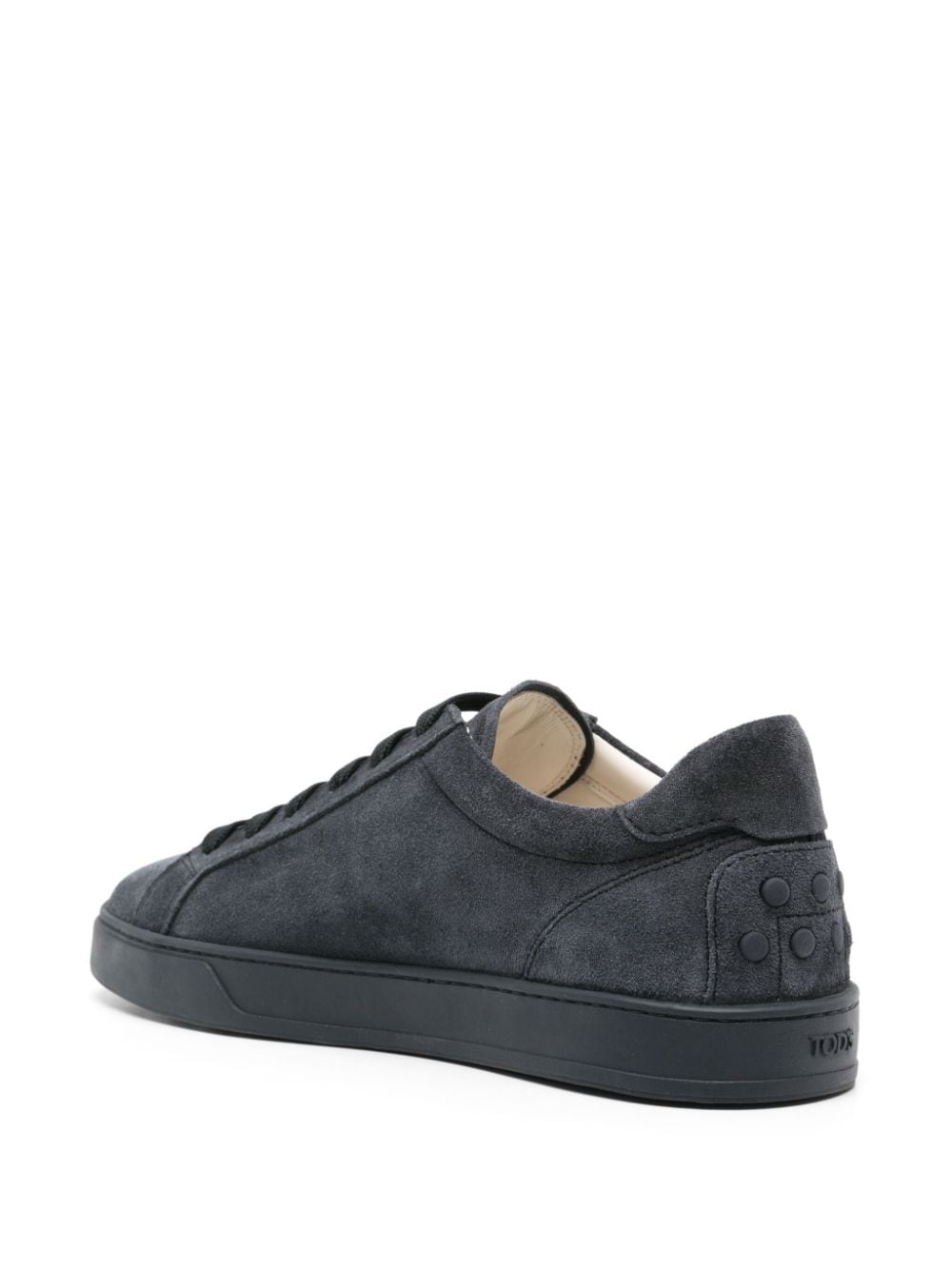logo-embossed suede sneakers - 3
