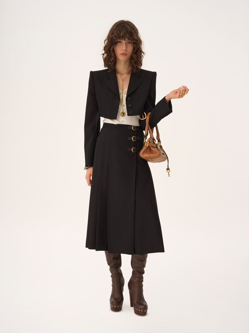 Chloé CROPPED SPENCER JACKET IN WOOL GRAIN DE POUDRE outlook