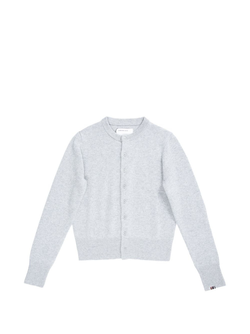crew-neck cashmere cardigan 1