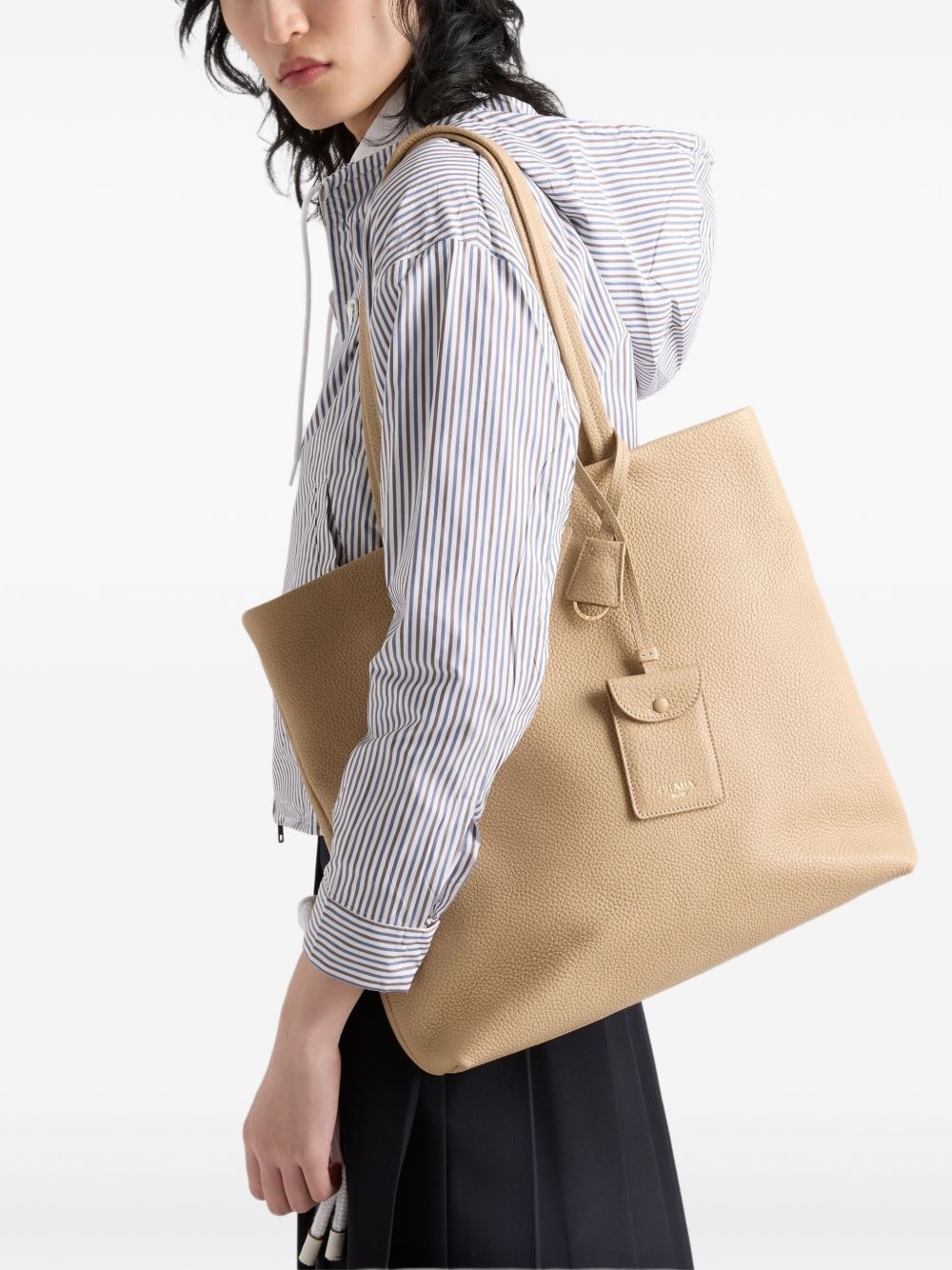 large leather tote bag - 3