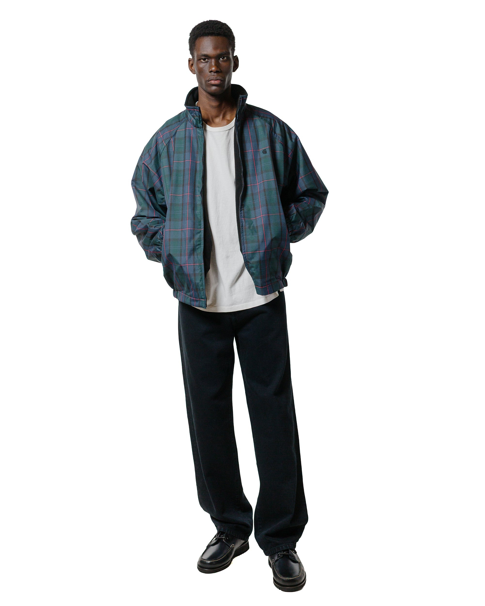 Carhartt W.I.P. Reversible Planner Check Jacket Air Force Blue/Black - 5