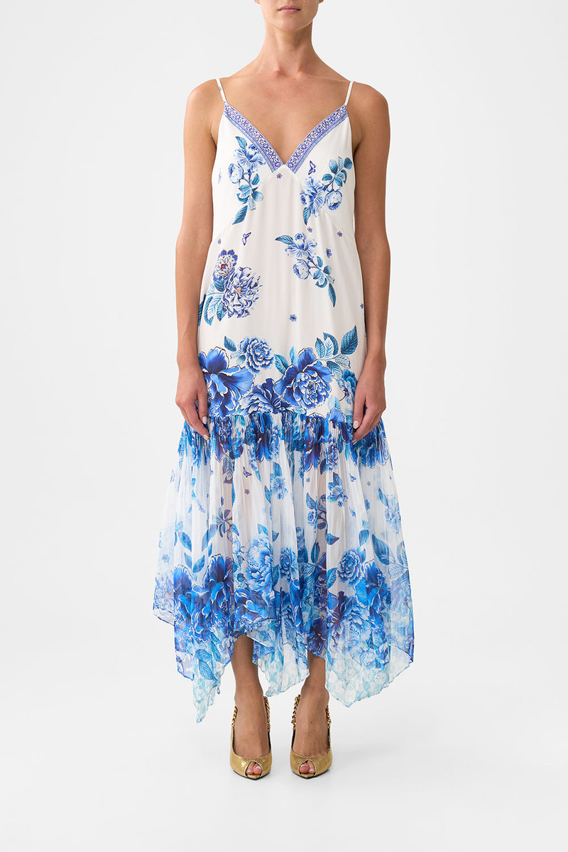 CAMILLA MINIMAL SLIP WITH PLEATED CHIFFON SKIRT outlook