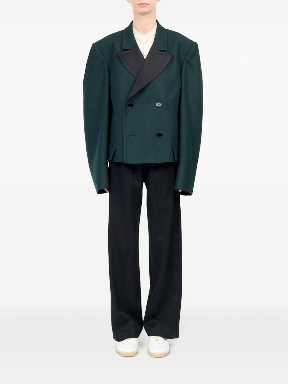 double-breasted over-sized blazer - 2