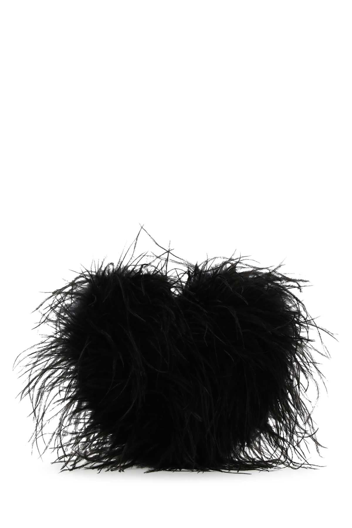Alexander Wang Women Black Feathers Clutch - 3