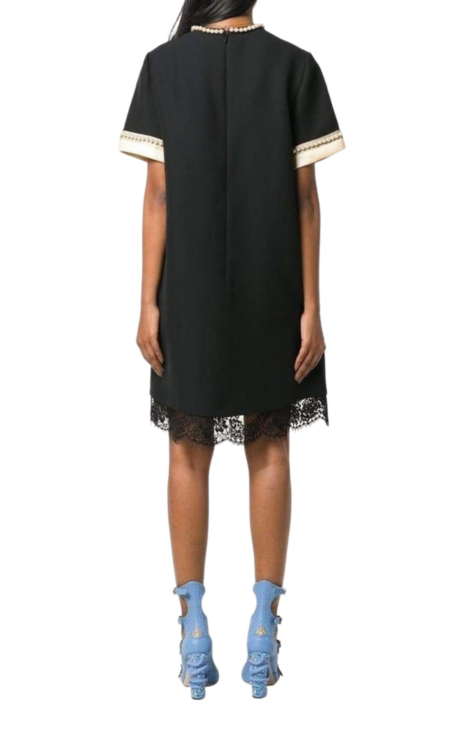 Pearl Embellished Shift Dress - 4