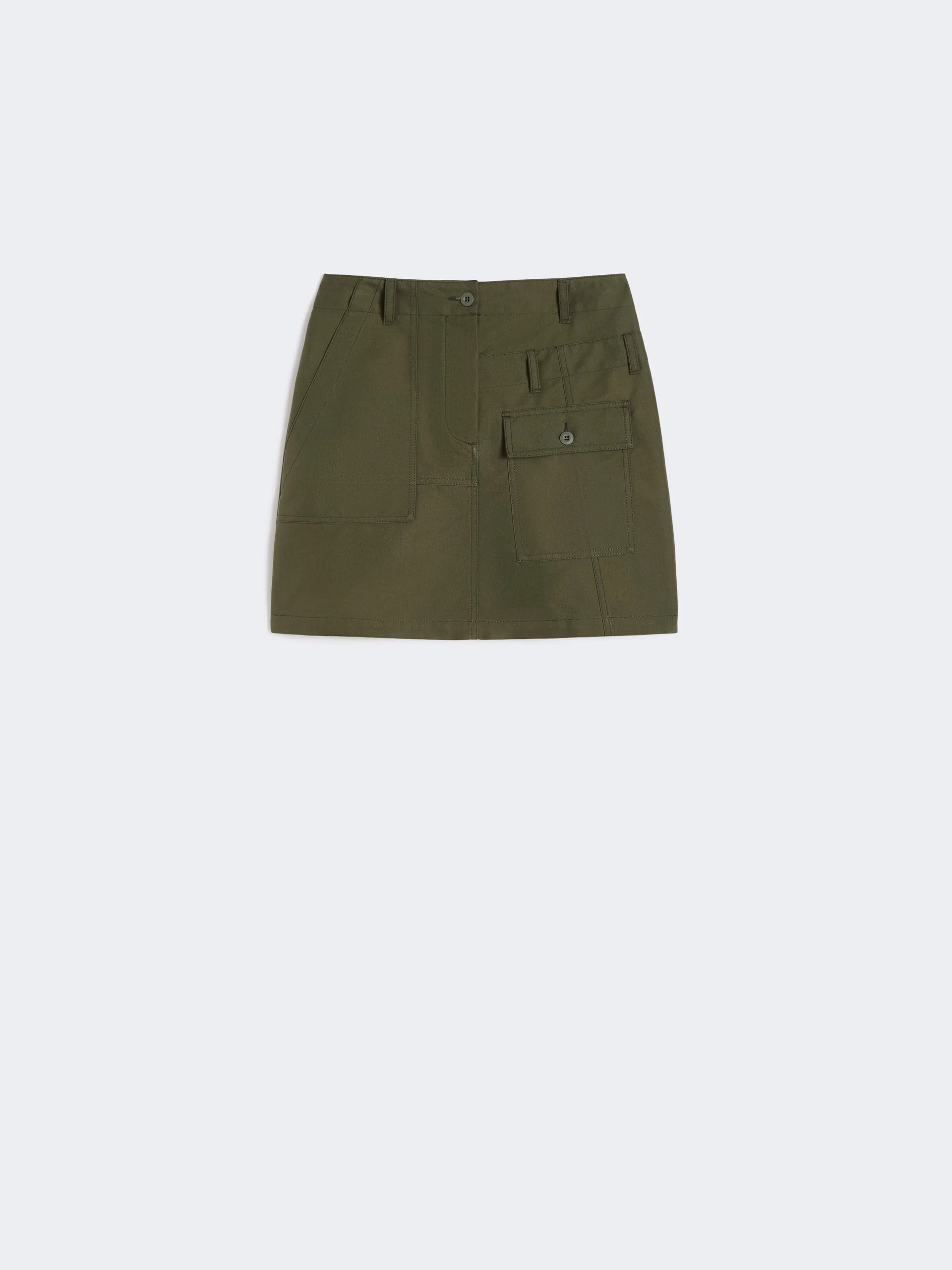 SFERE Water-repellent canvas mini skirt - KAKI - 1