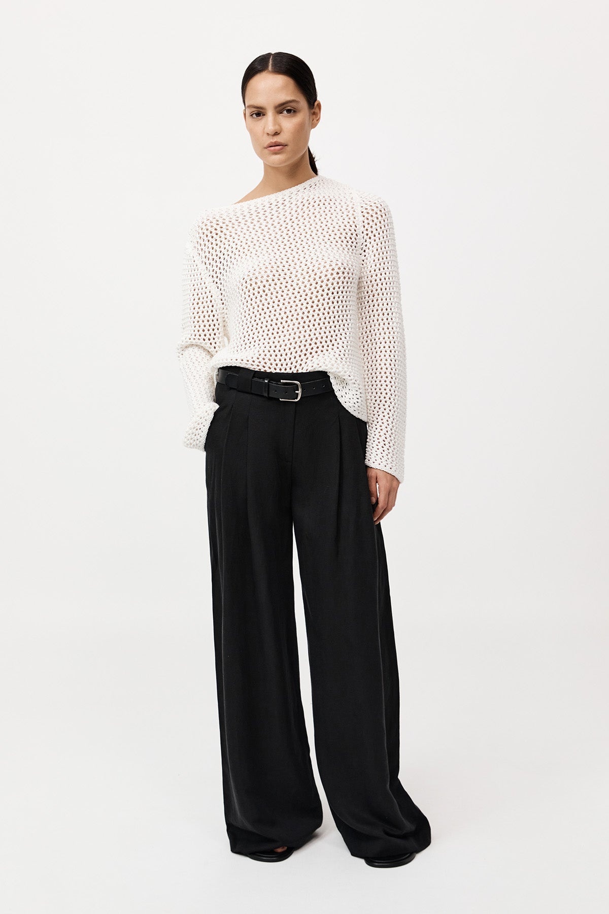 Cotton Crochet Jumper - Off White - 2