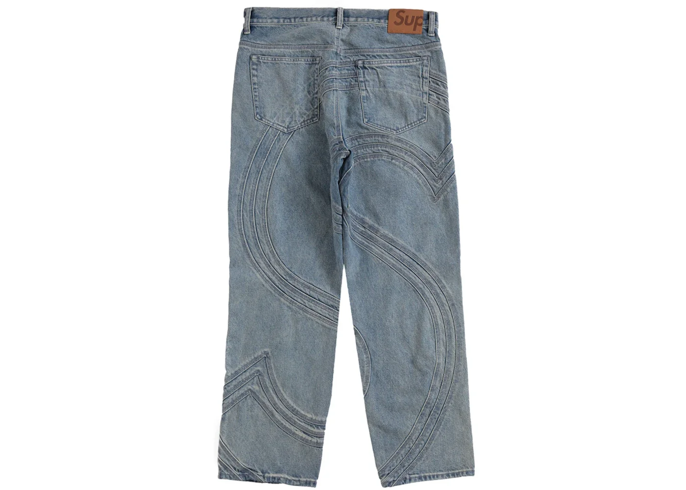 Supreme Supreme S Logo Loose Fit Jean Washed Blue | REVERSIBLE