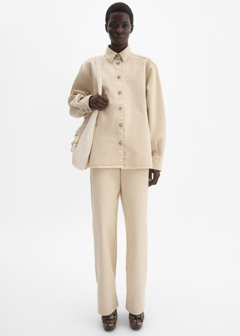 MAGDA BUTRYM Denim shirt in beige outlook