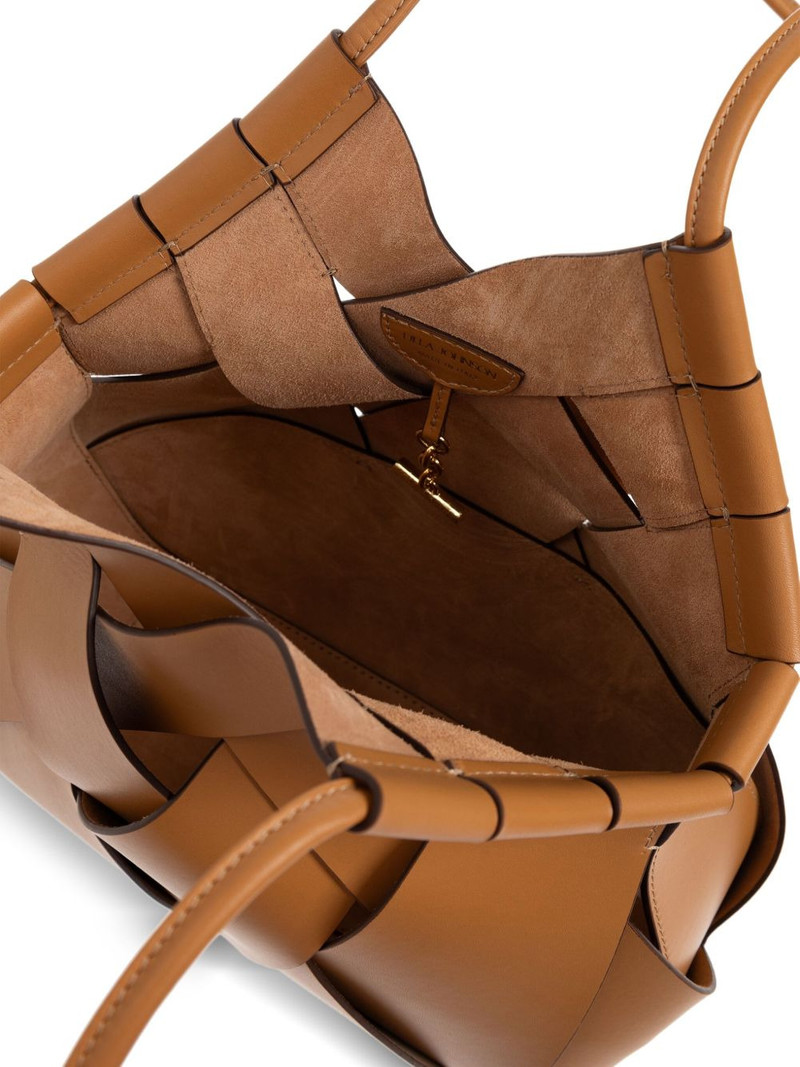 Charlotte woven leather tote bag 5