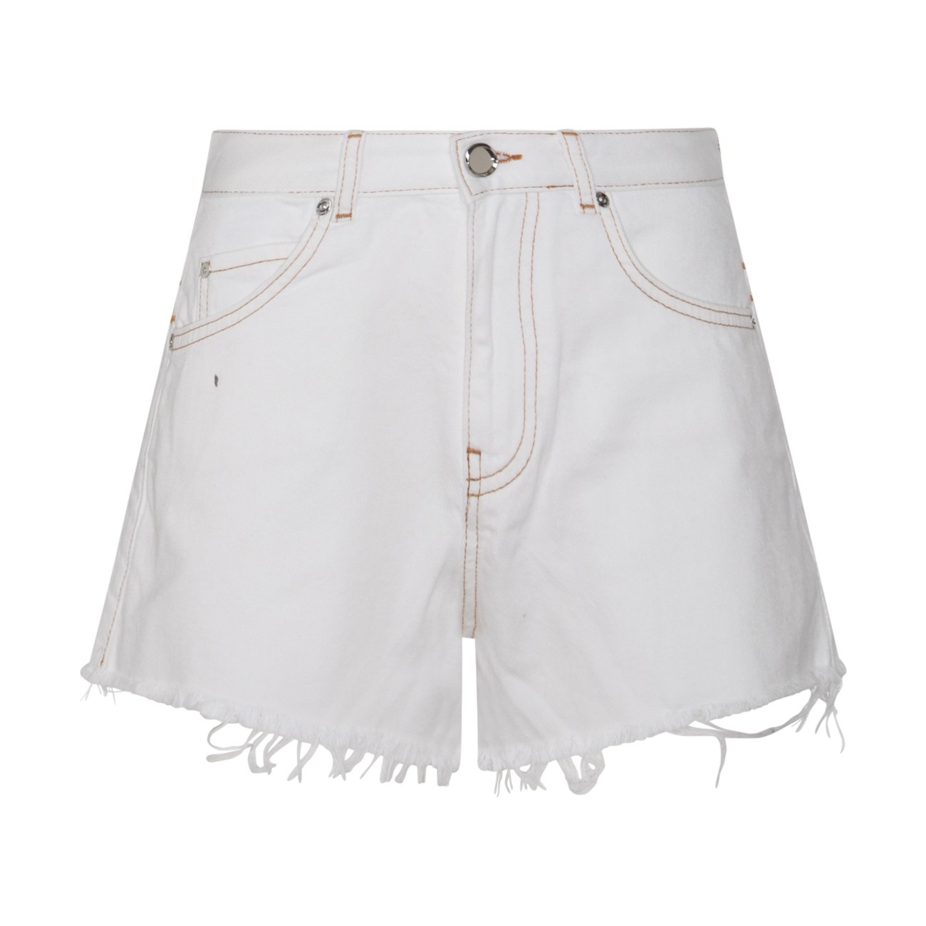 white cotton shorts - 1