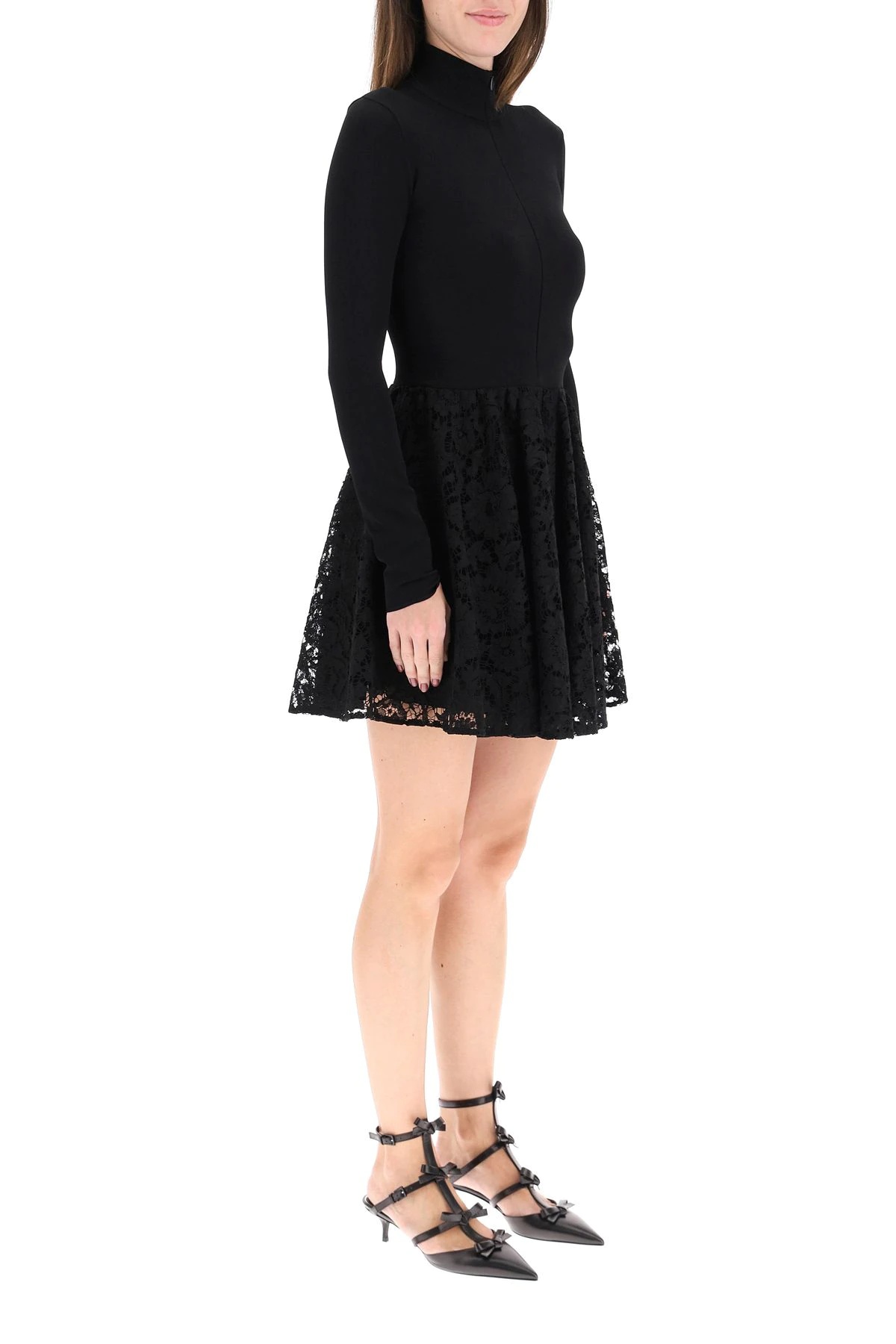 KNIT DRESS WITH LACE - 3