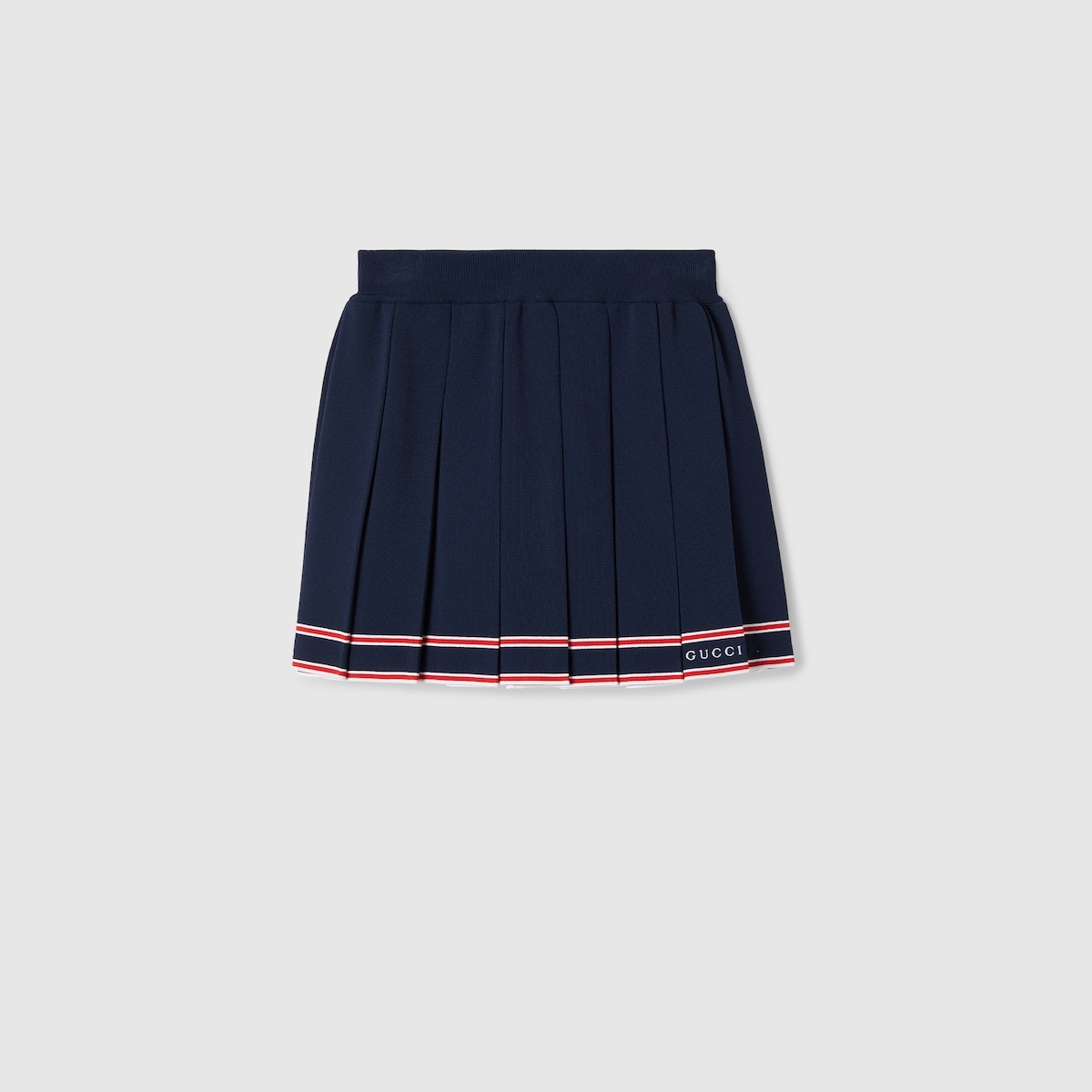 GUCCI Stretch viscose pleated skirt | REVERSIBLE
