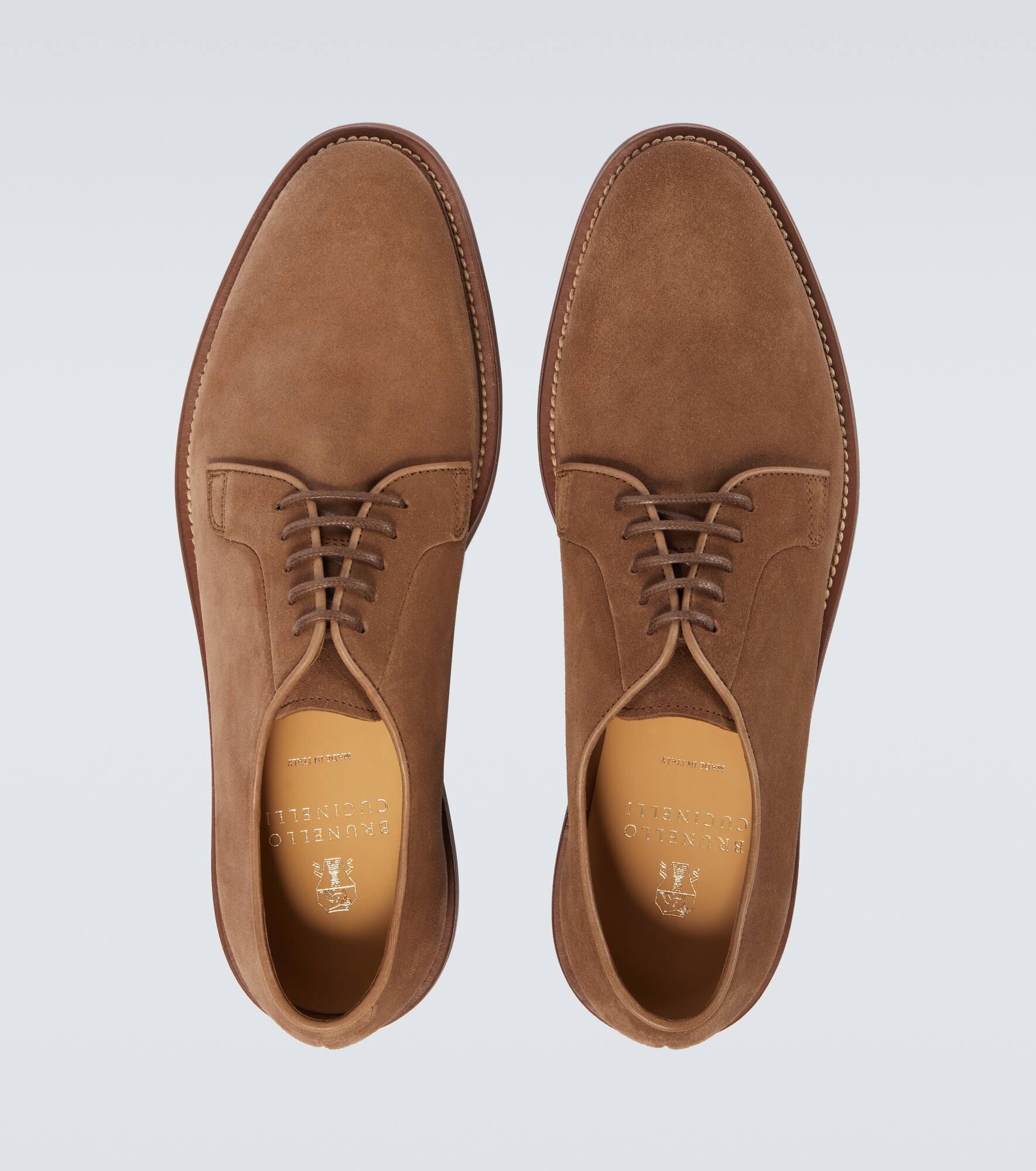 Lace-up leather Derby shoes - 4