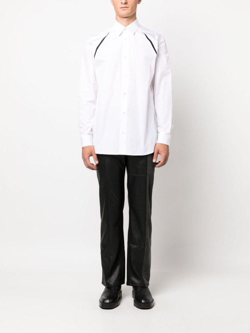 Alexander McQueen contrast-stripe cotton shirt outlook