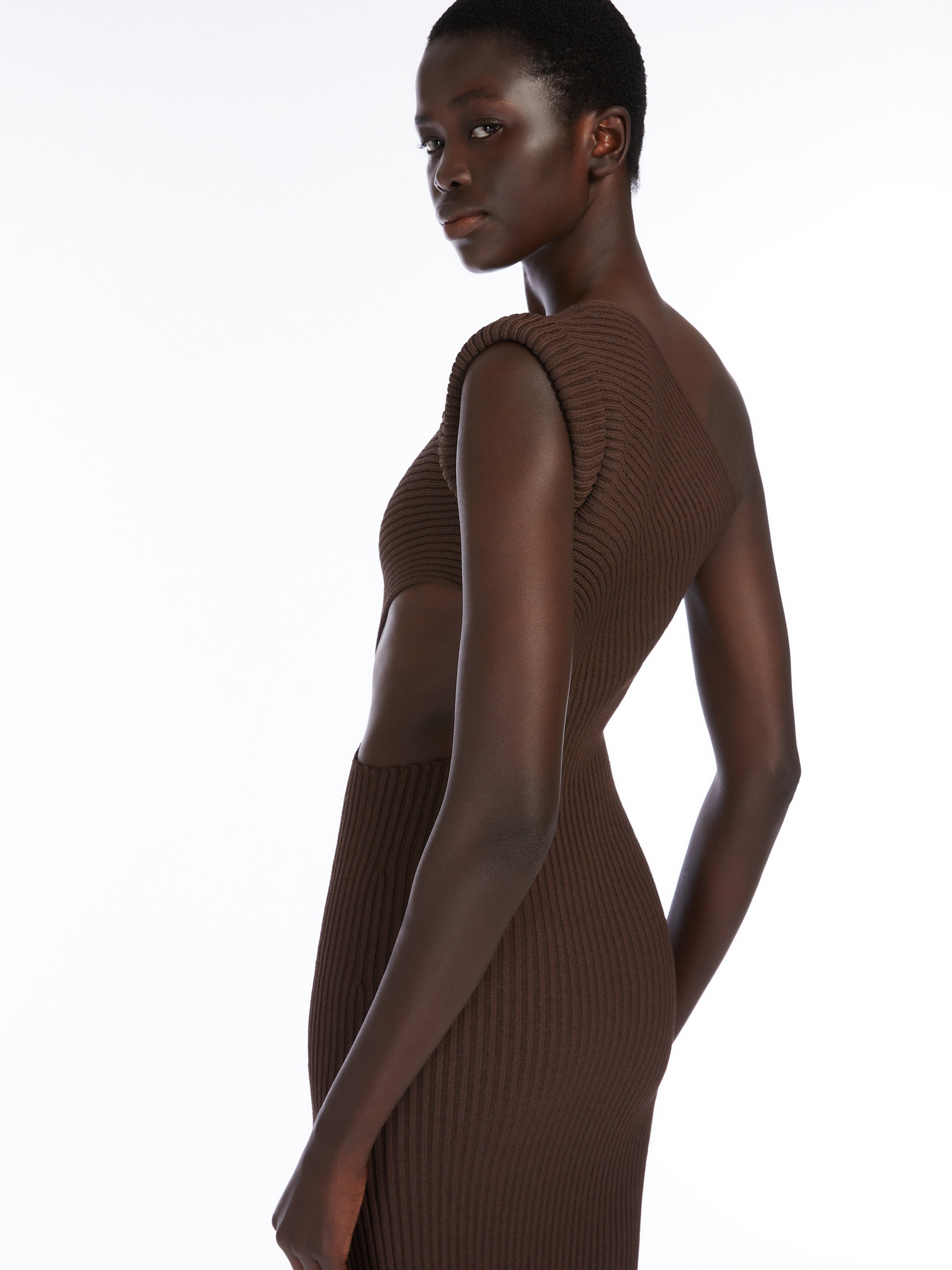 ARDA1234 Ribbed viscose dress - 6