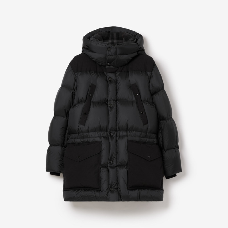 Logo Appliqué Nylon Puffer Coat 1