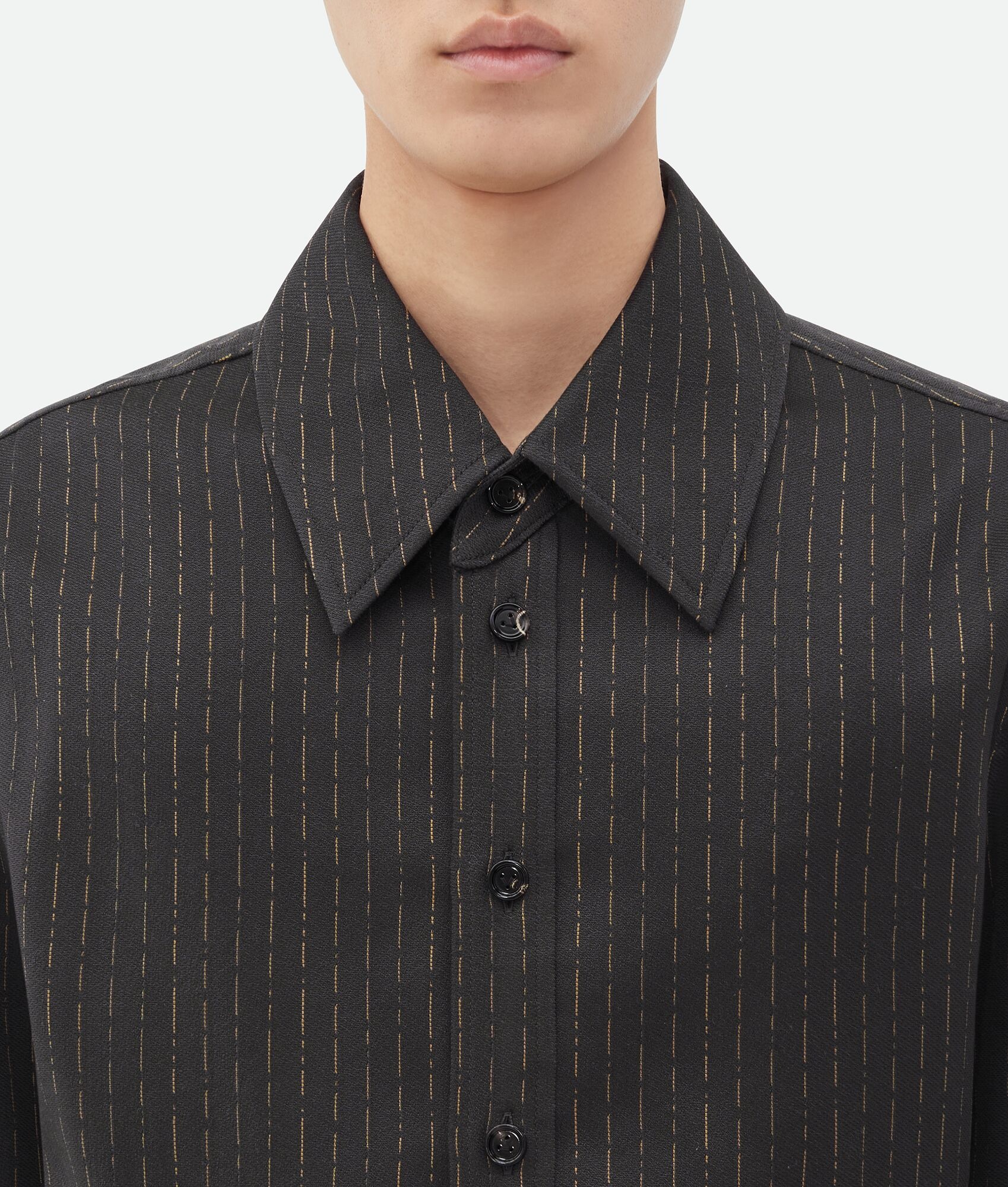 Cotton And Silk Stripe Shirt - 5
