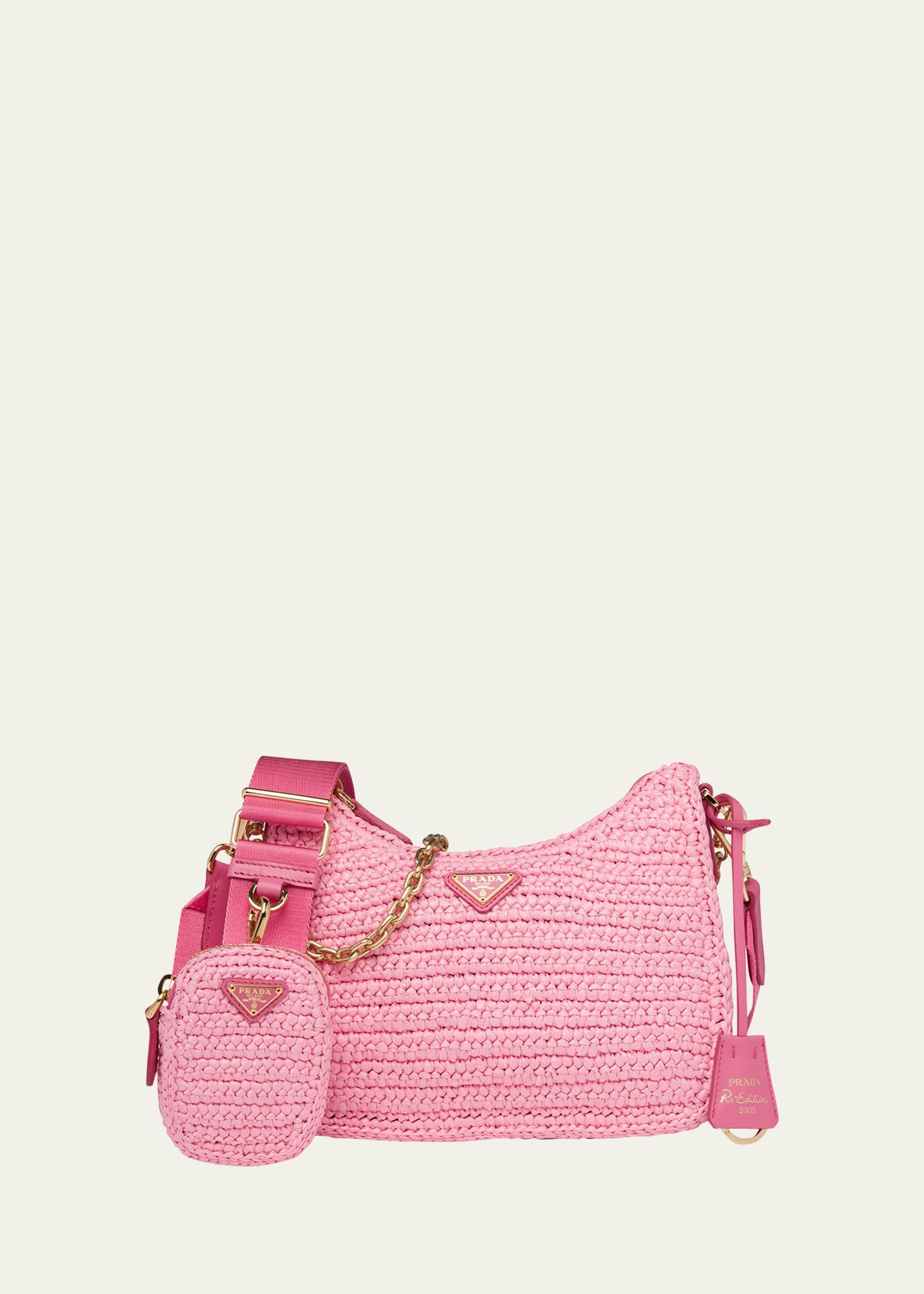 Re-Edition 2005 Raffia Chain Shoulder Bag - 1