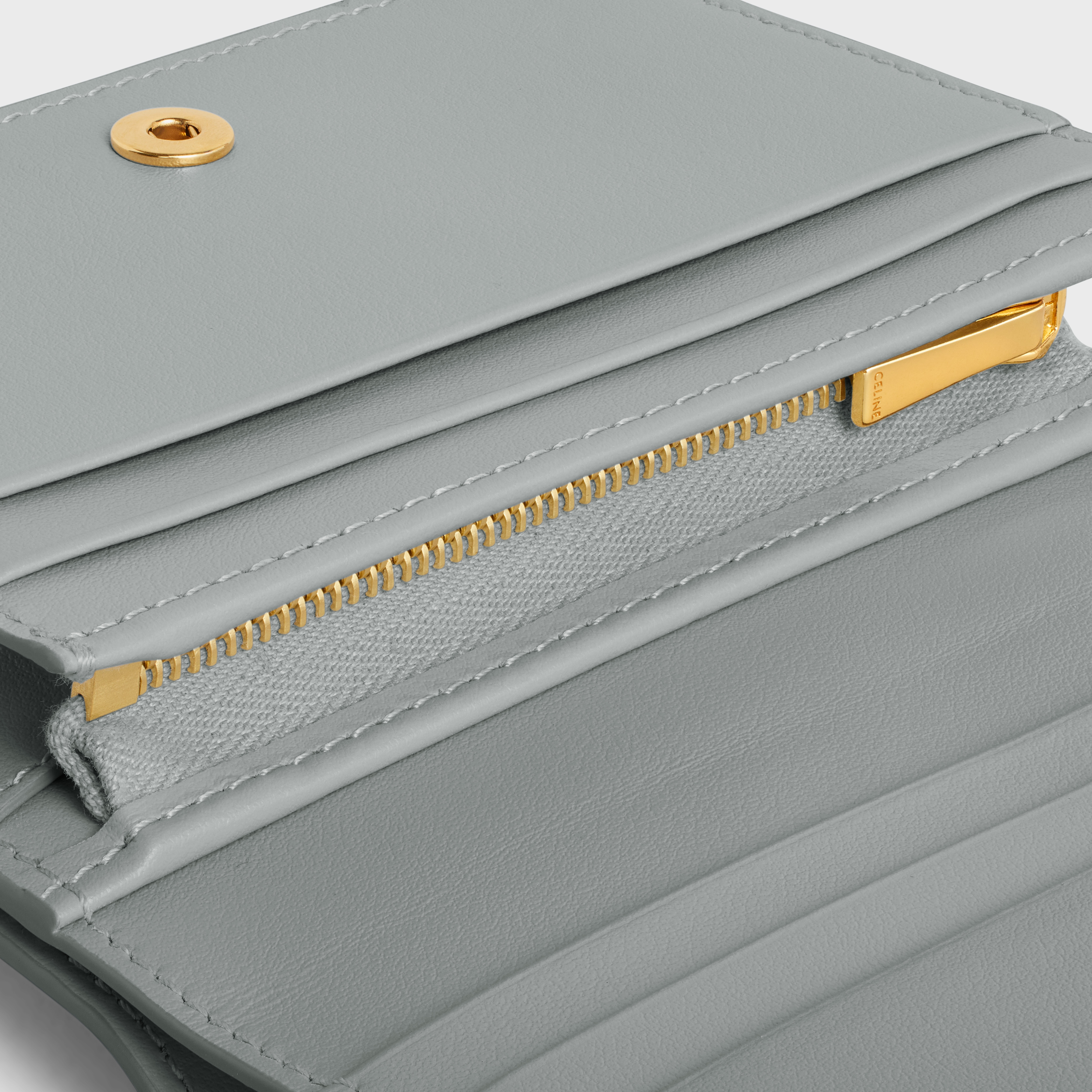 TRIOMPHE COMPACT WALLET in Shiny calfskin - 5