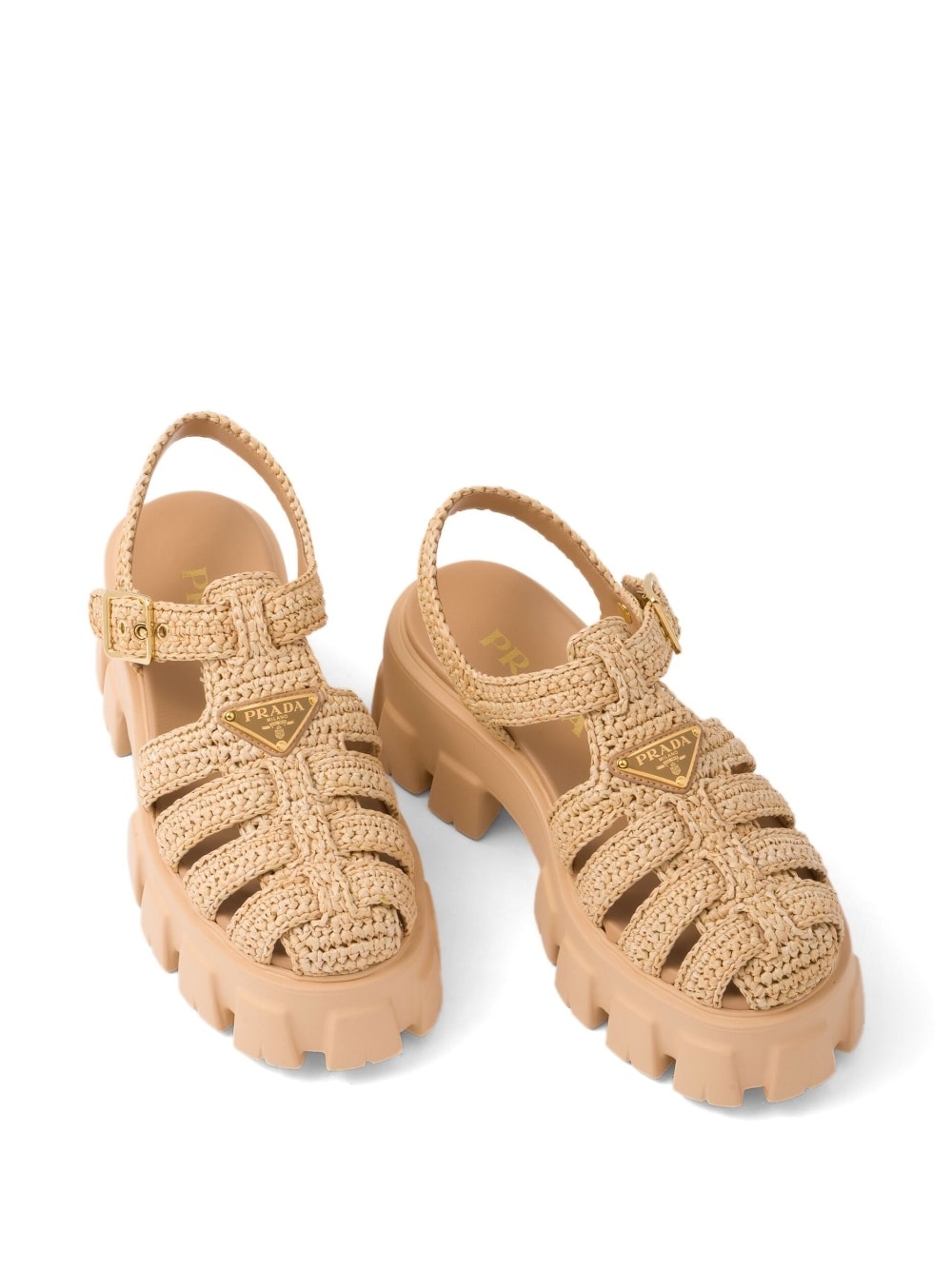 Monolith raffia platform sandals - 4