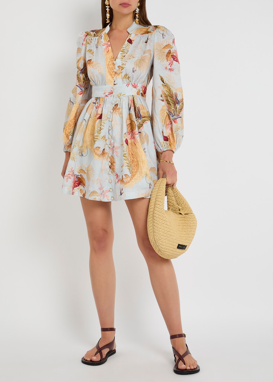 Zimmermann Ascension Floral-printed Linen Mini Dress - 4