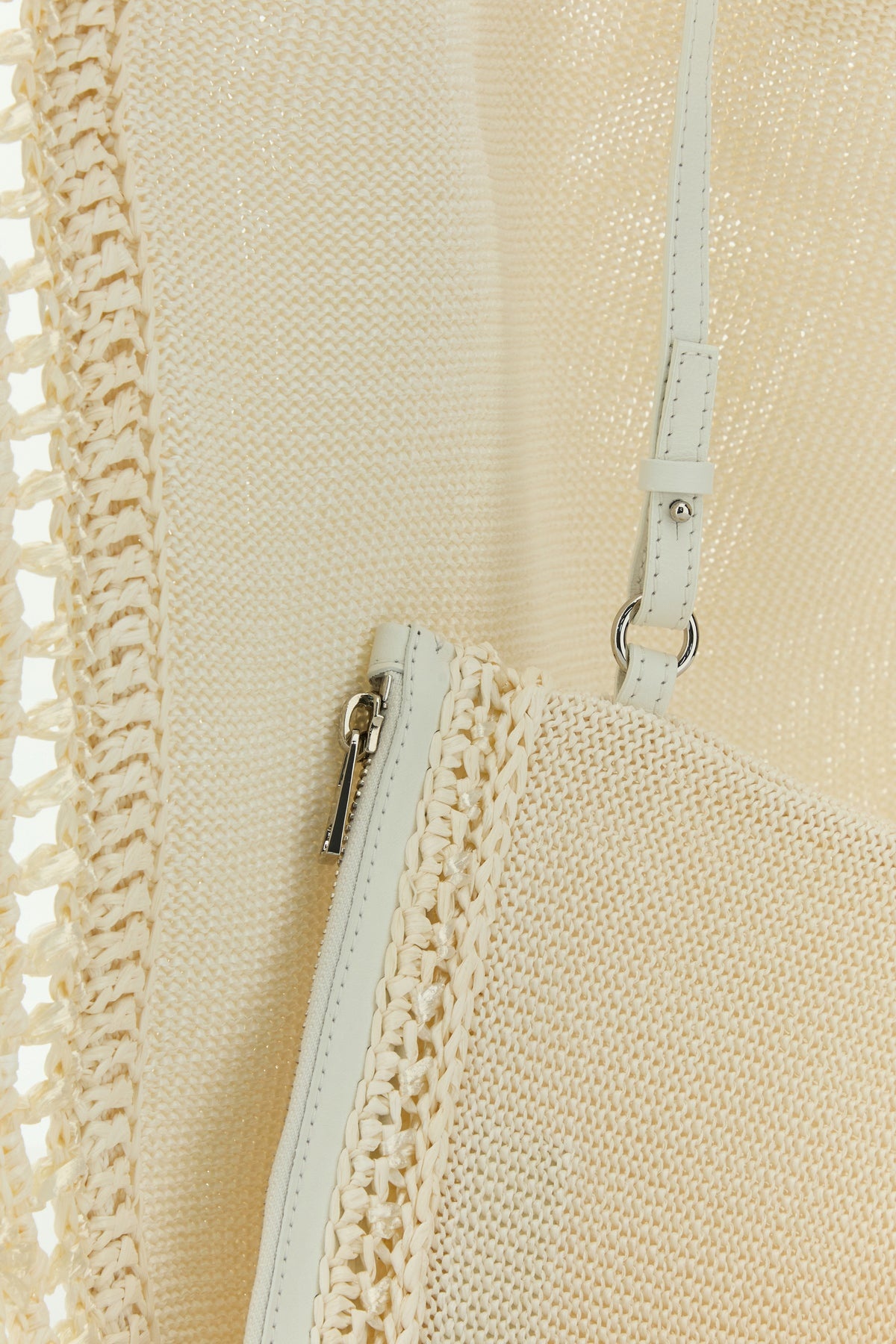 Ivory crochet shopping bag - 4