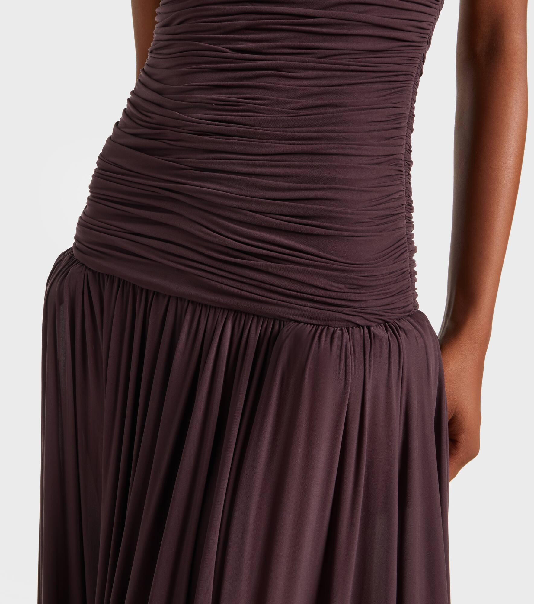 Draped sheer midi dress - 5