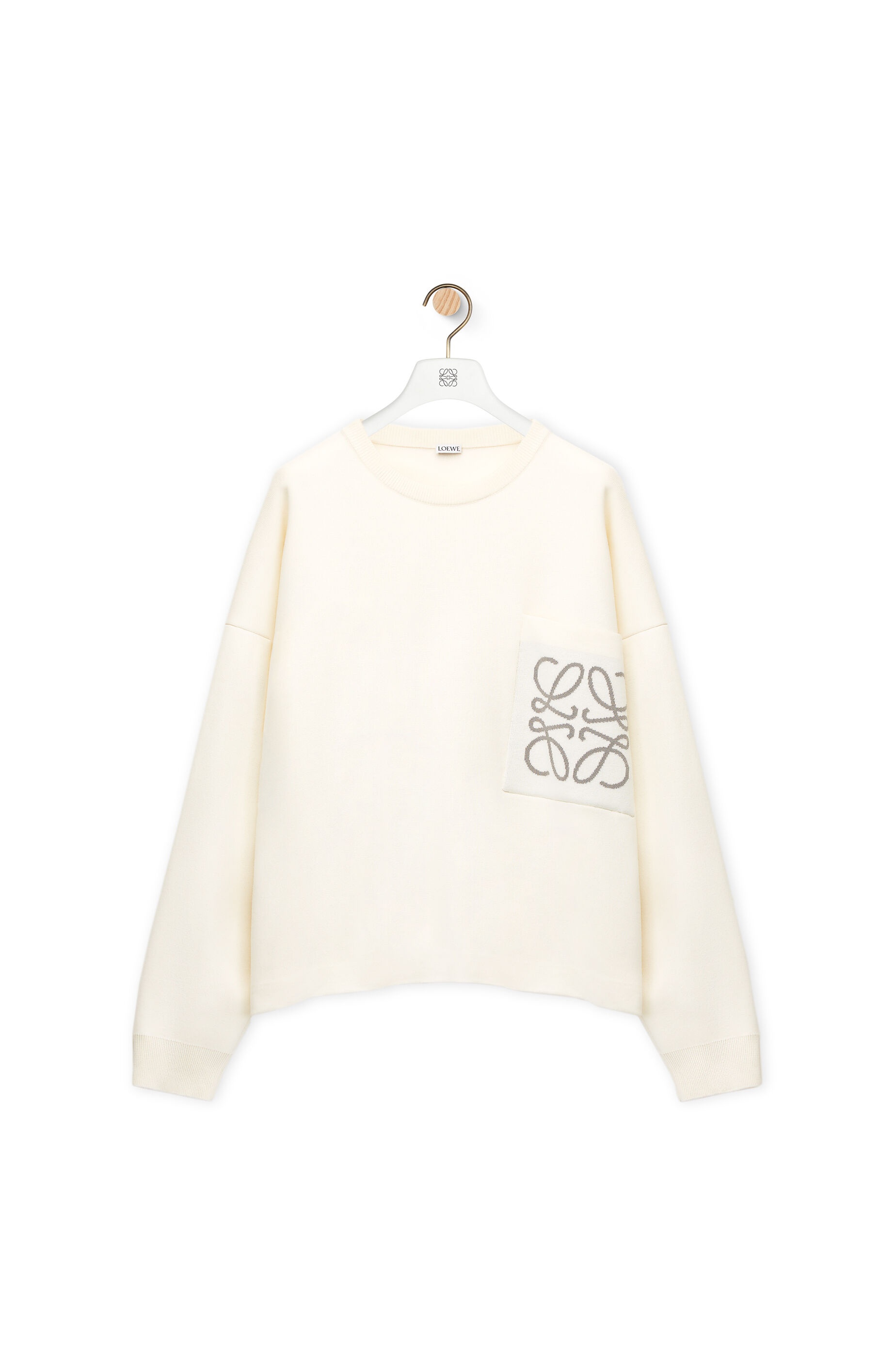 Loewe Anagram pocket sweater in cotton and viscose | loewe