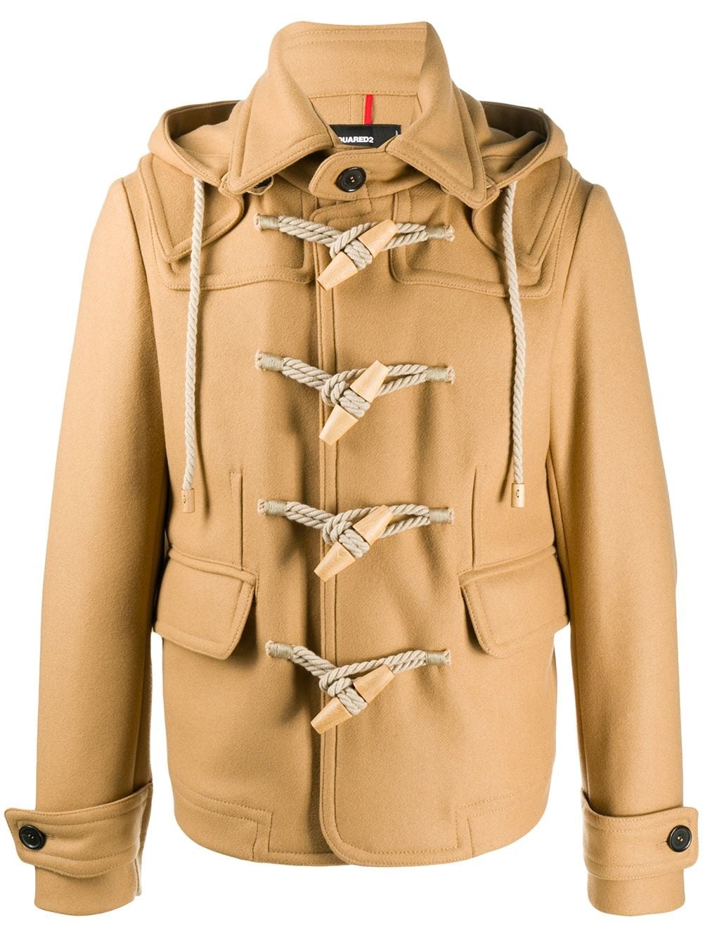 hooded duffle coat - 1