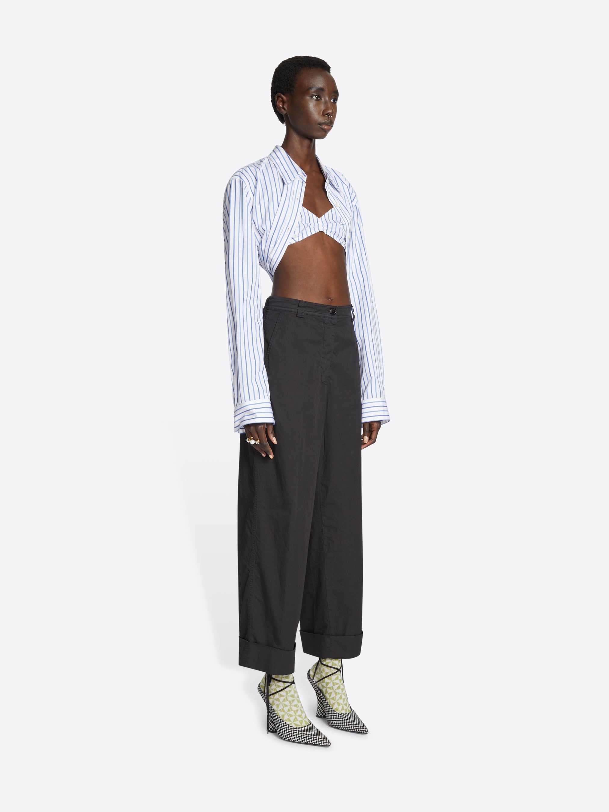 CUFFED COTTON PANTS - 3