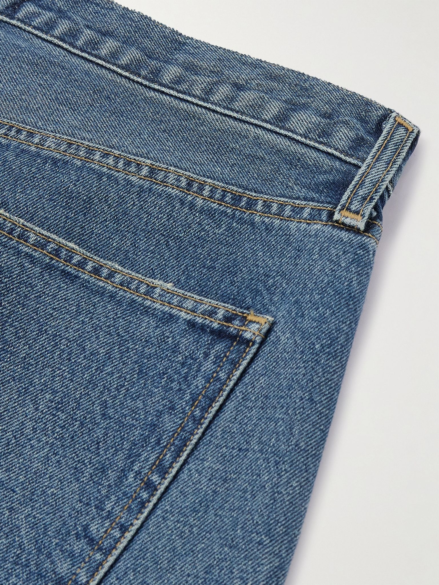 90's Straight-Leg Distressed Jeans Blue - 5