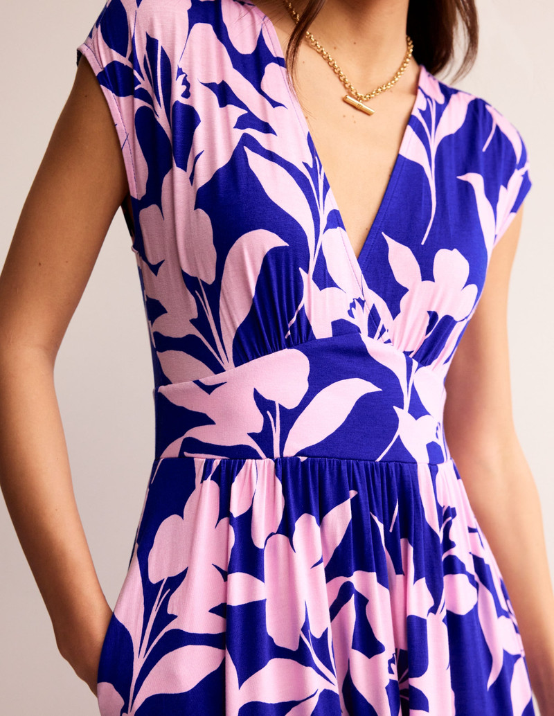 Vanessa Wrap Jersey Maxi Dress-Sweet Lilac, Silhouette Bloom 4