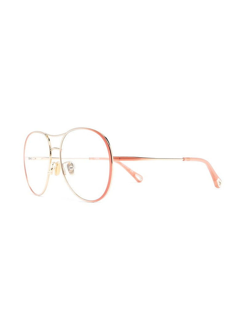 Chloé oversize pilot-frame glasses outlook