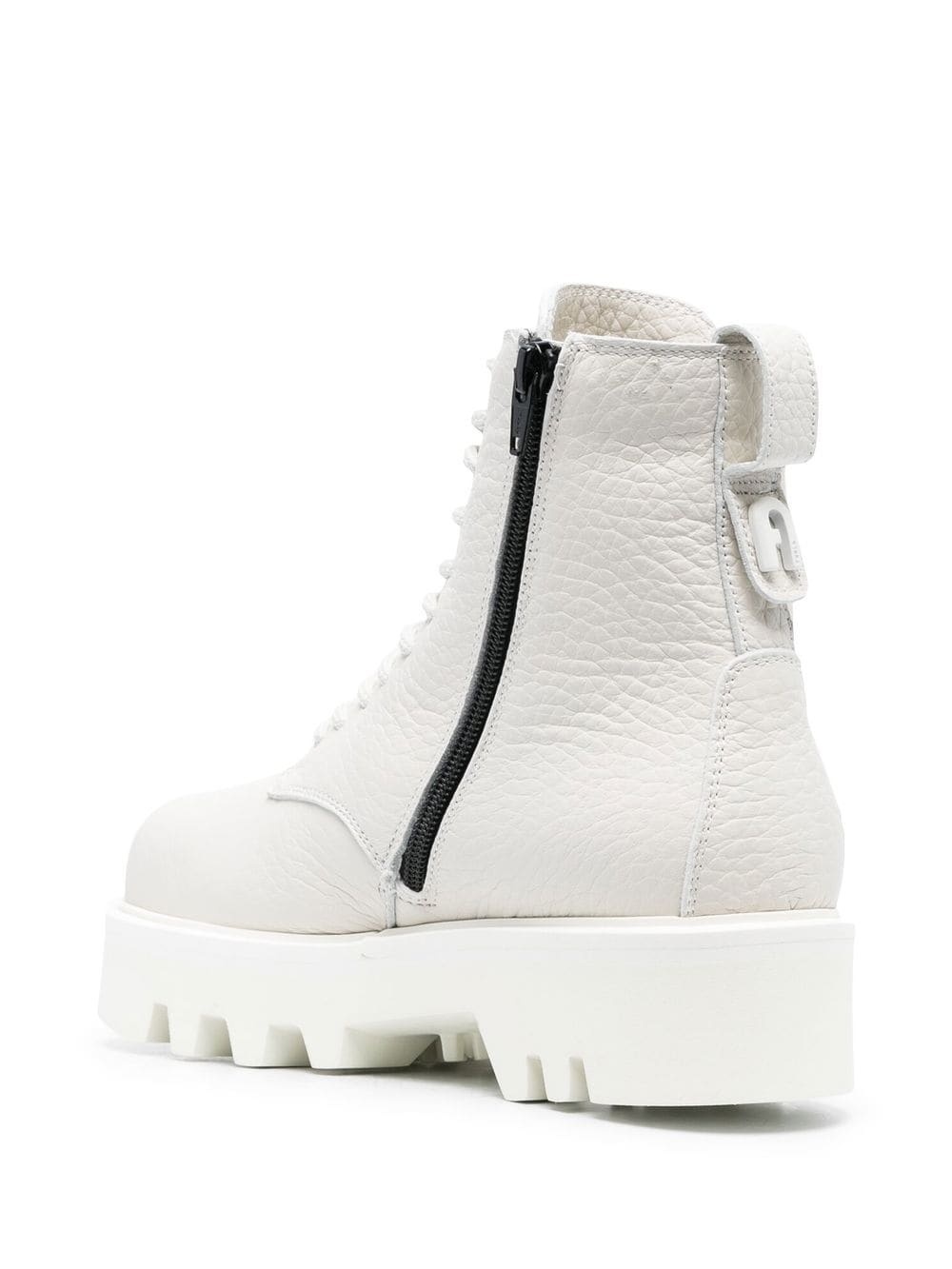 FURLA ◆ RITA LEATHER COMBAT BOOTS 関税/送料込 Furla Rita Lace-up Combat Boots In Neutrals | ModeSens