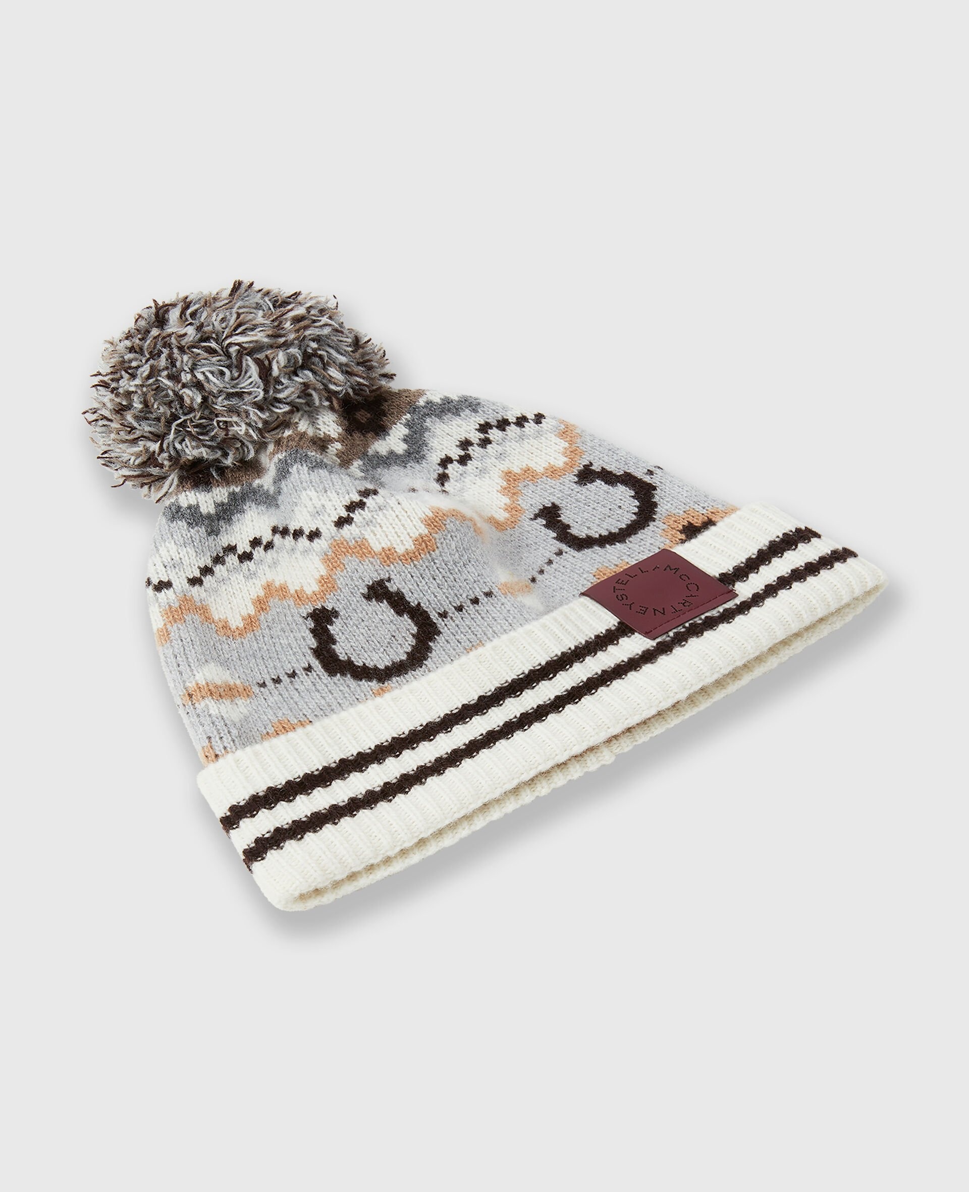 Ribbed Fairisle Logo Beanie - 3