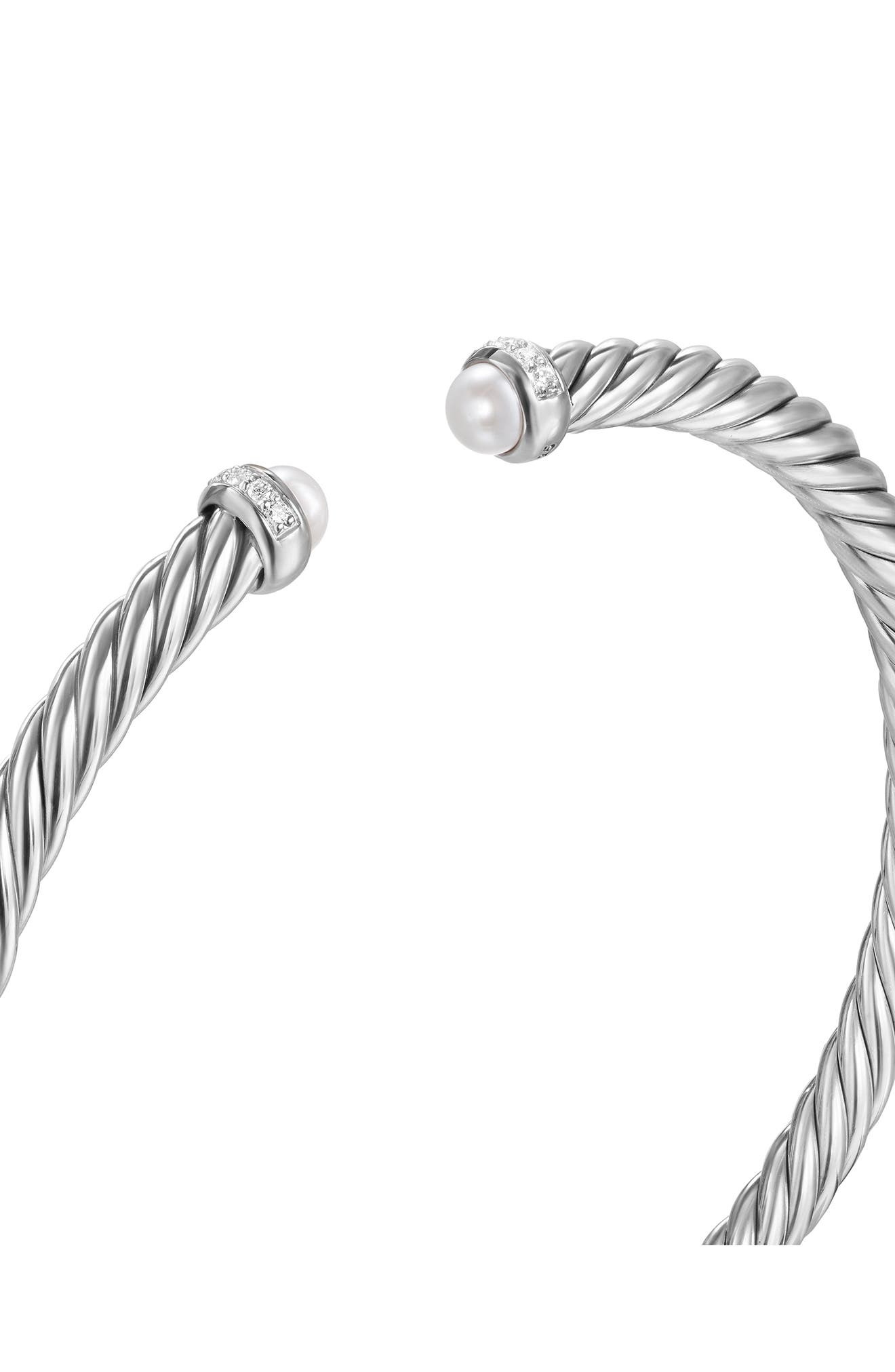 David Yurman Classic Cablespira® Bracelet, 4mm in Pearl at Nordstrom - 6