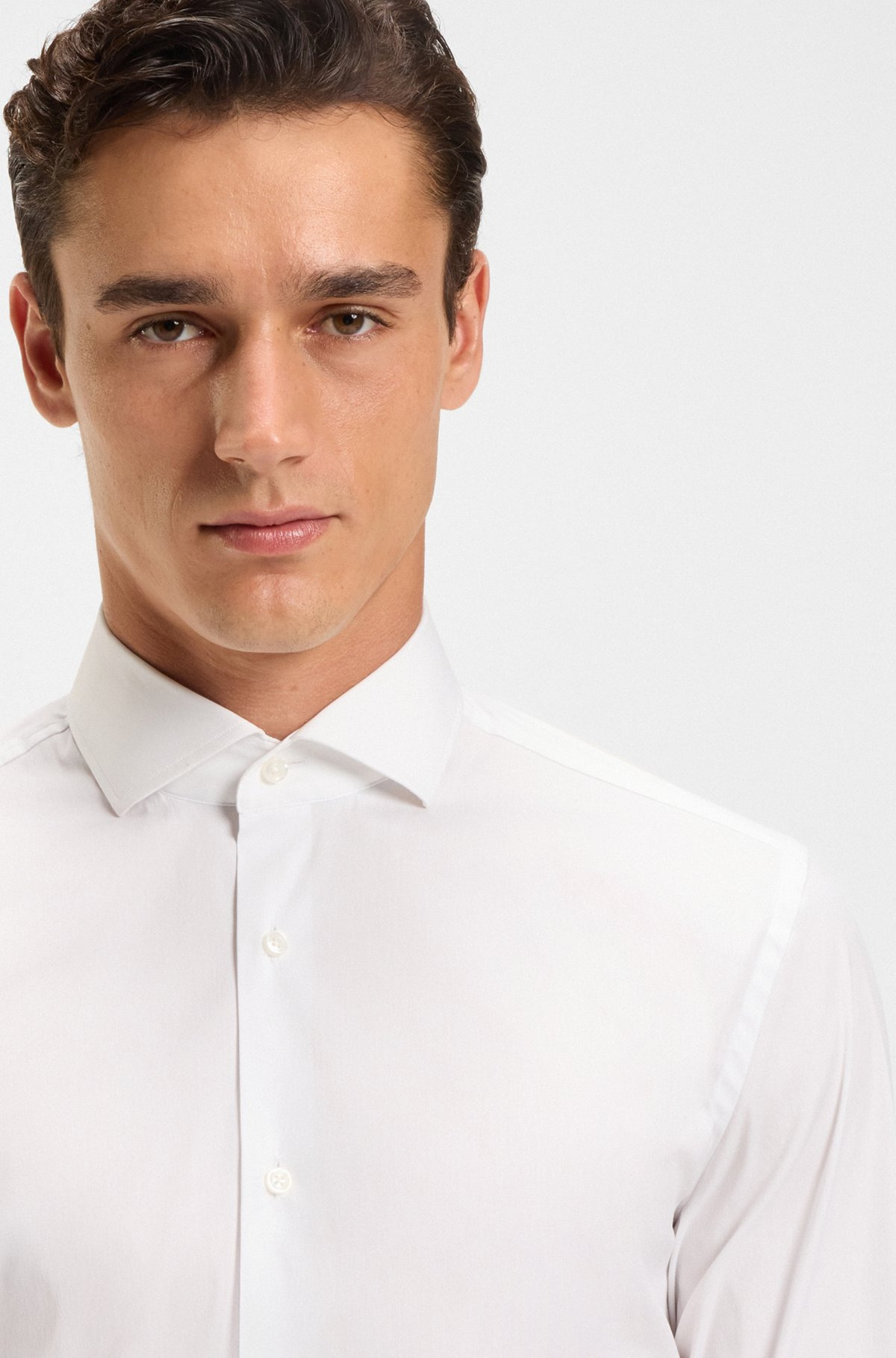 SLIM-FIT SHIRT IN EASY-IRON POPLIN - 3