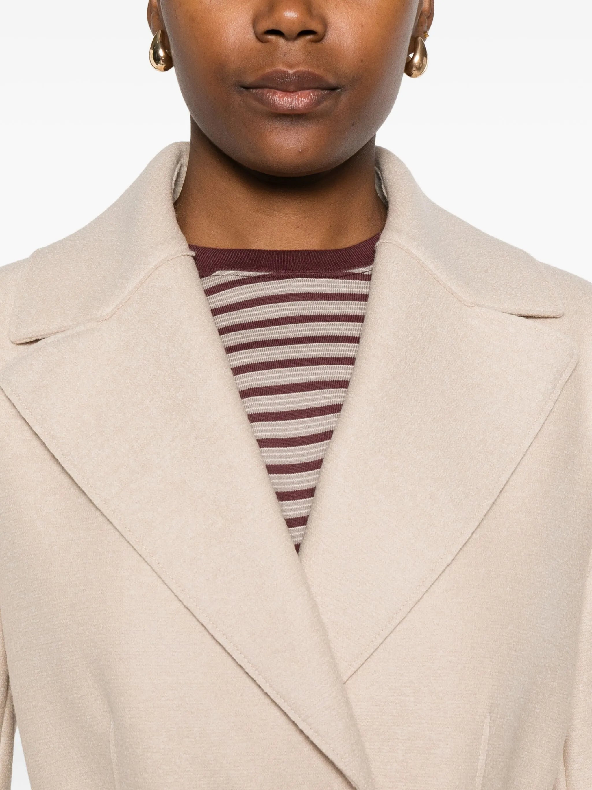 Harris Wharf London Belted Notched-lapels Coat - 3