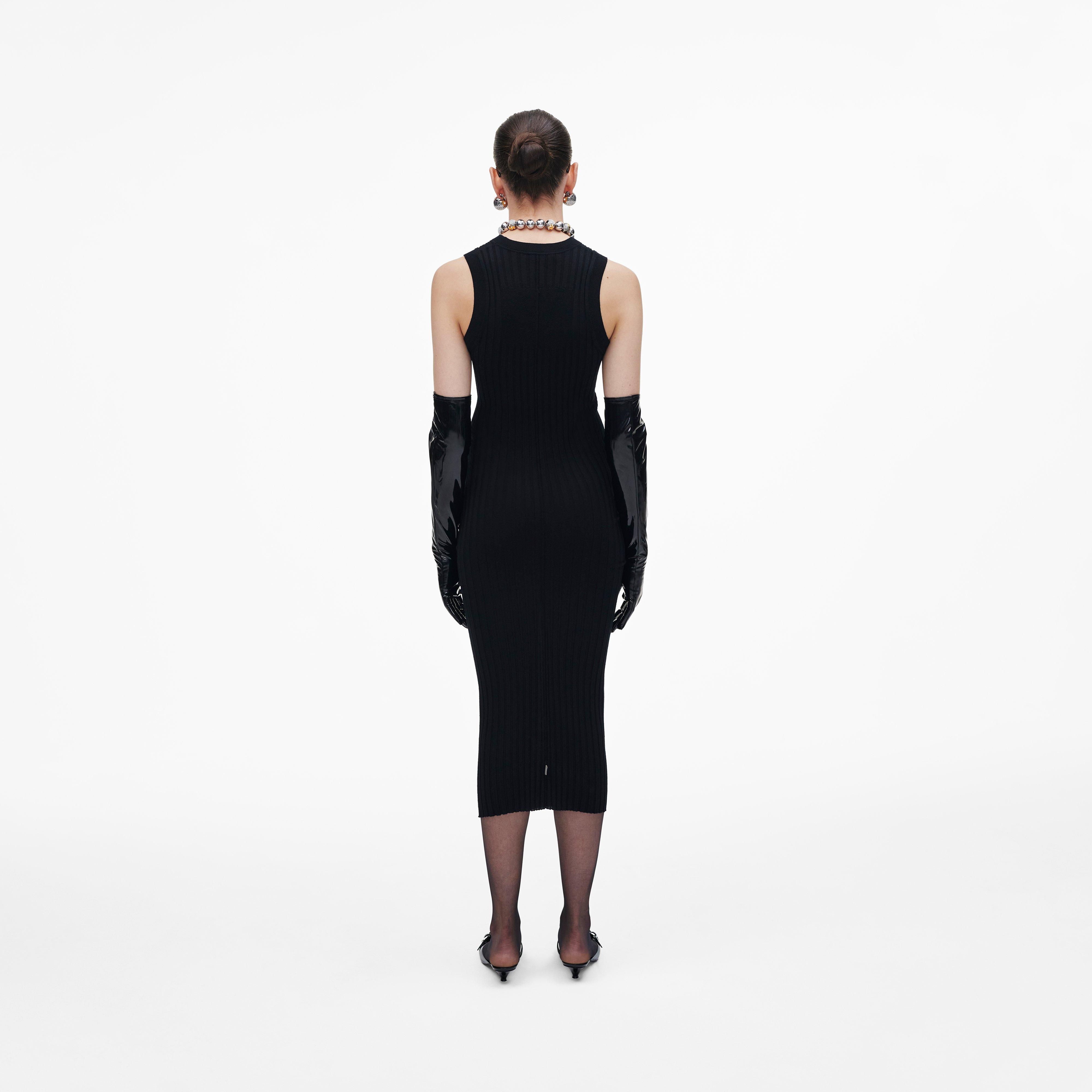 FINE RIBBED MERINO TWISTED DRESS - 4