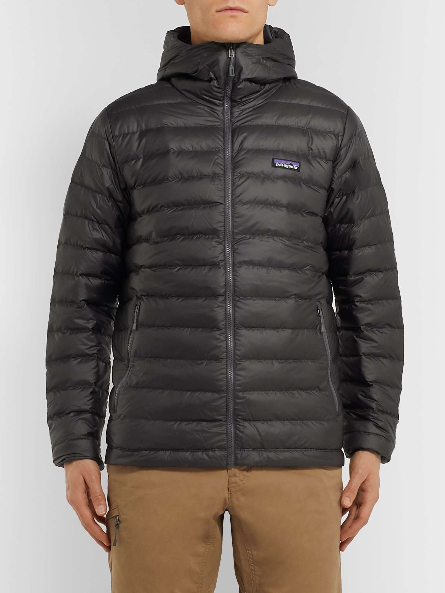 Quilted DWR-Coated Recycled Ripstop Down Hooded Jacket - 4