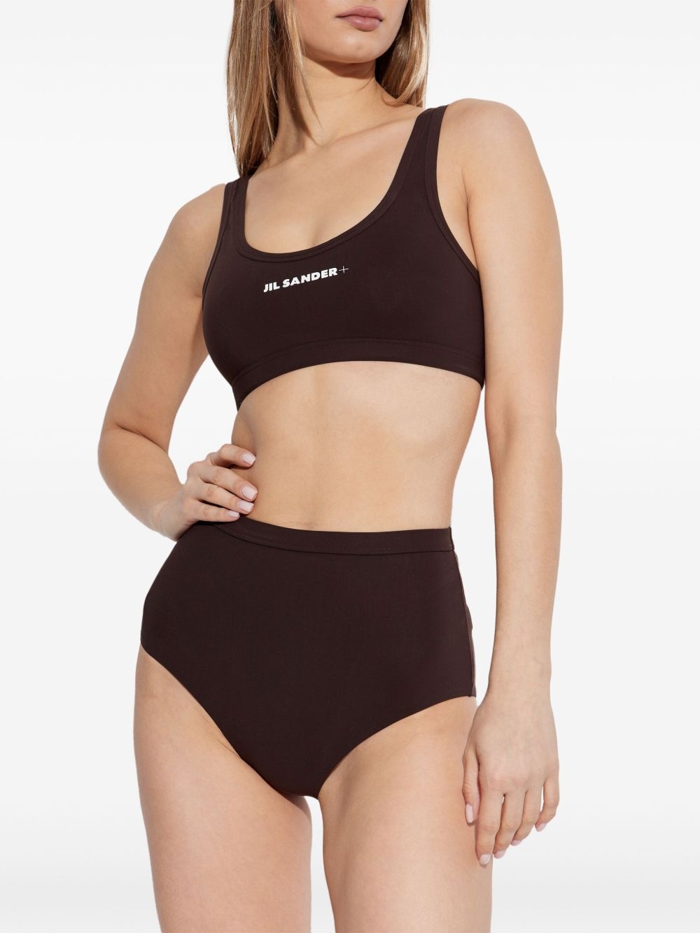 logo-print bikini top - 2