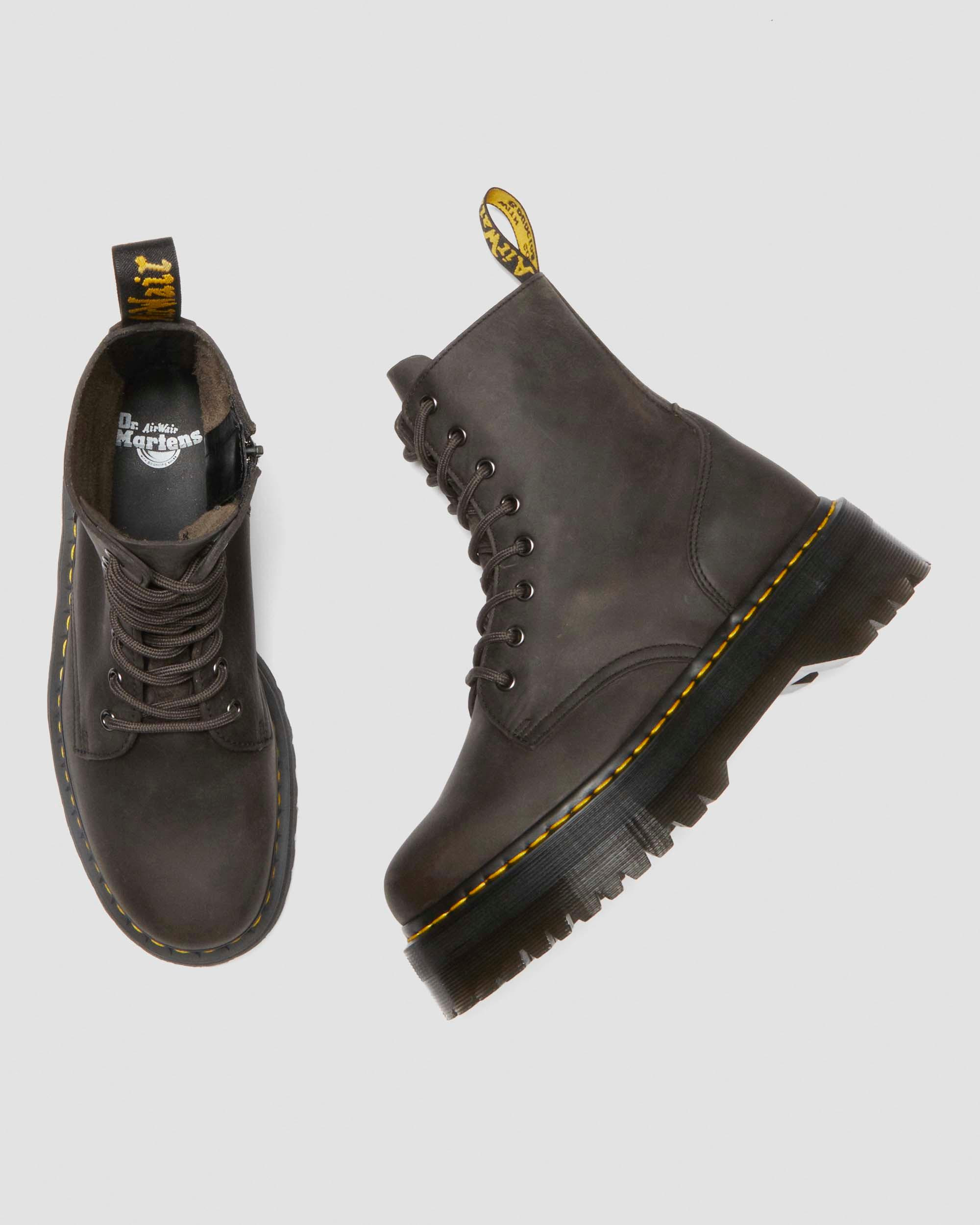 Jadon Boot Waxy Leather Platforms - 2