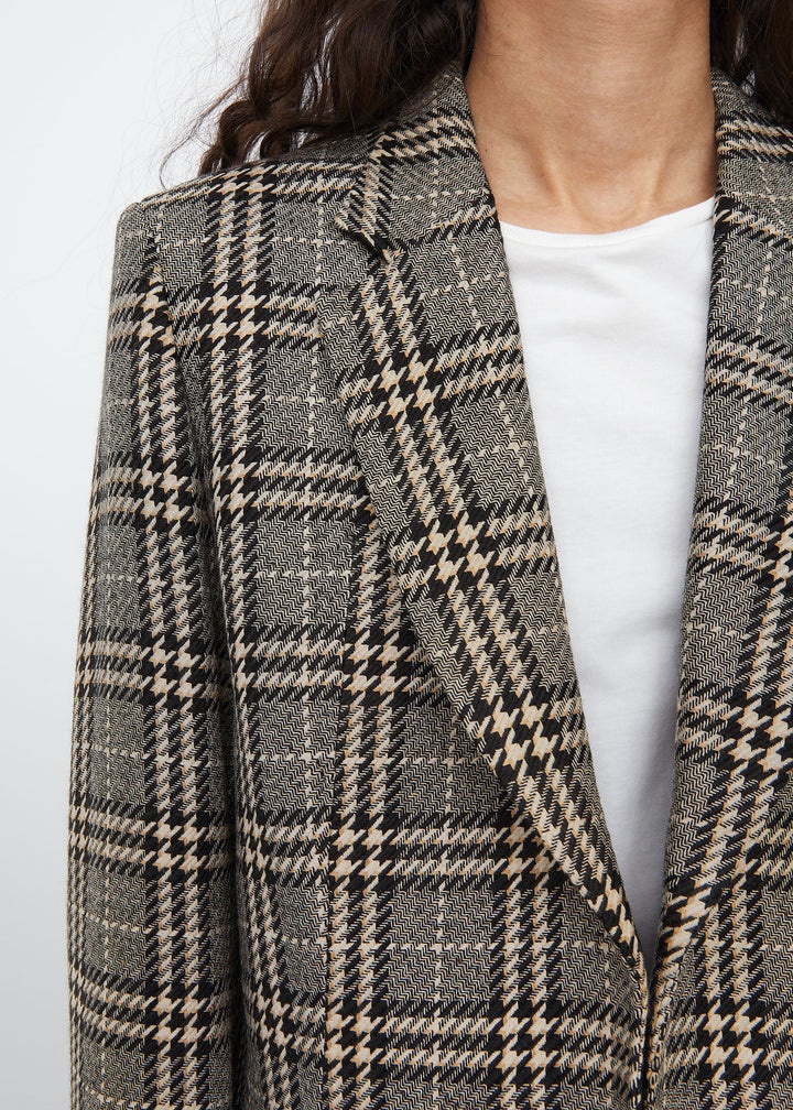Wide lapel blazer check - 6