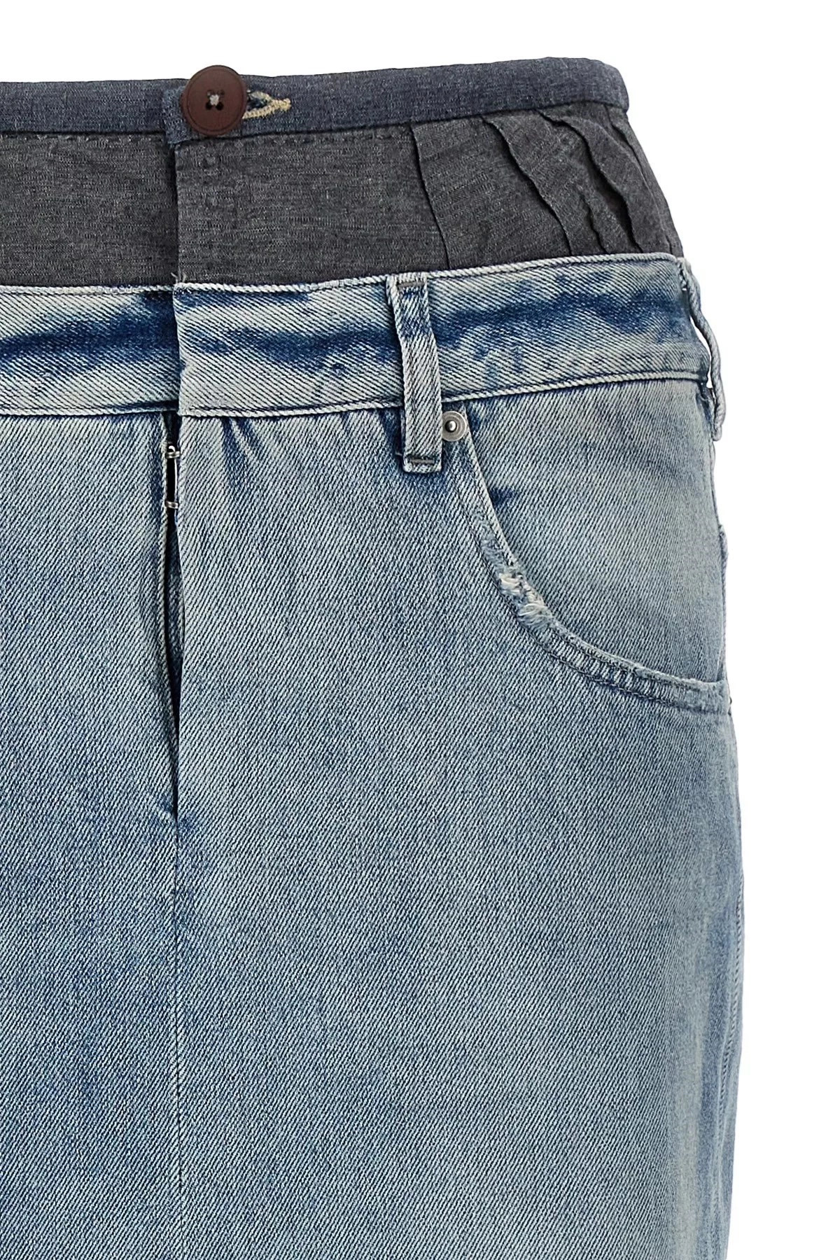 Slits denim skirt - 4