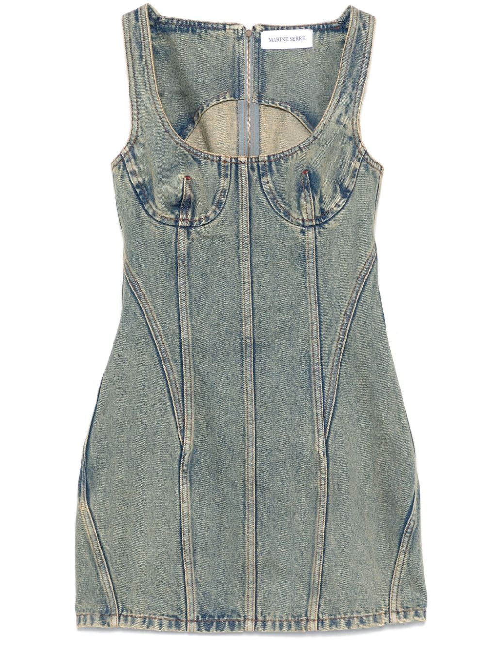 denim mini dress - 1