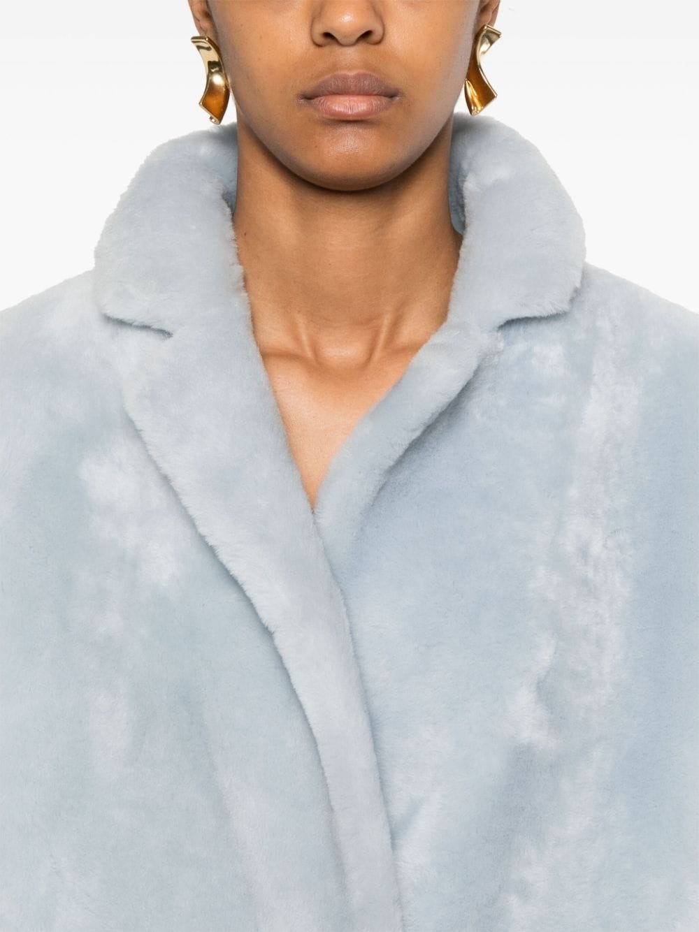 shearling reversible coat - 5